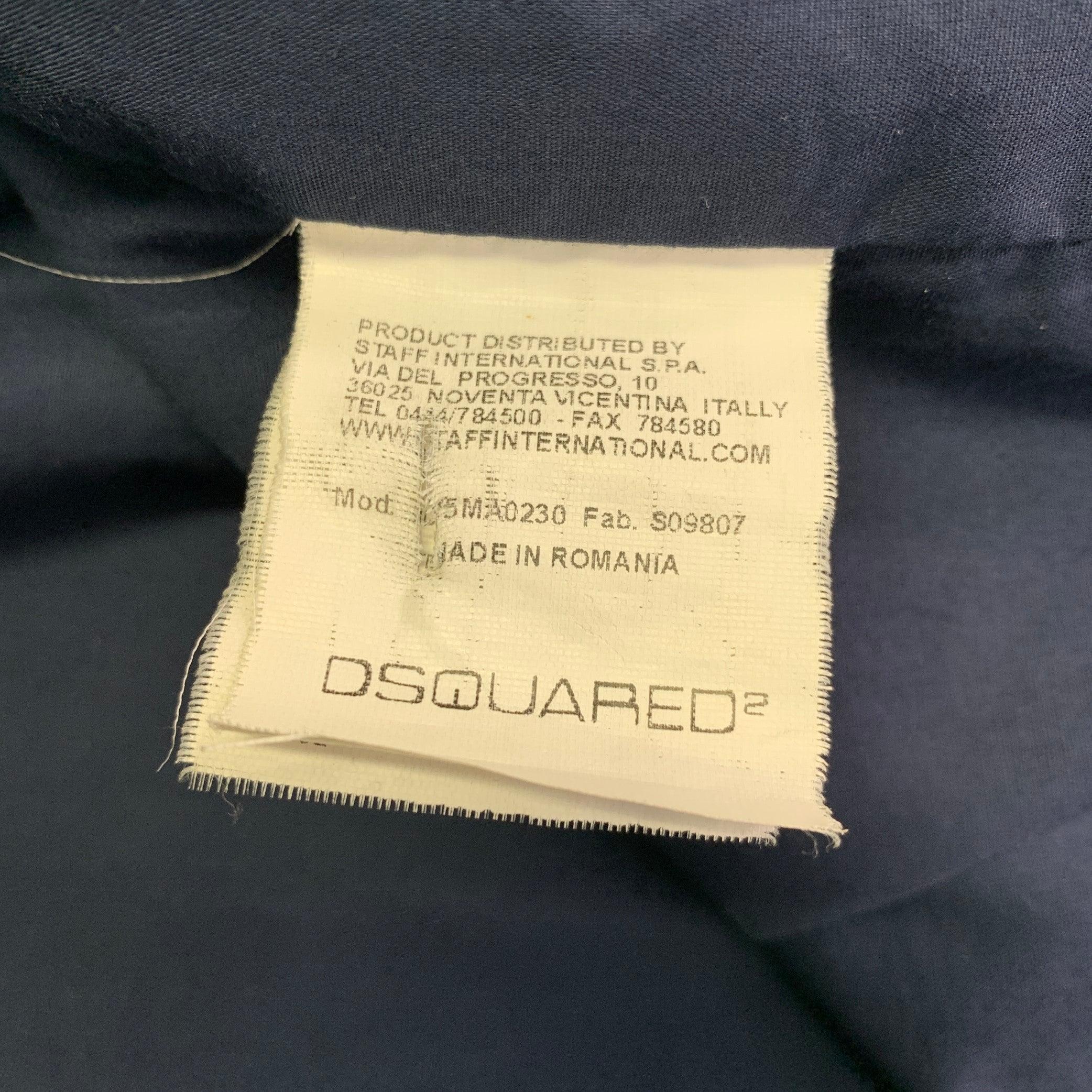 Dsquared2 Taglia 38 Giacca in pelle d'agnello nera con doppia cerniera e finiture in maglia in vendita 2