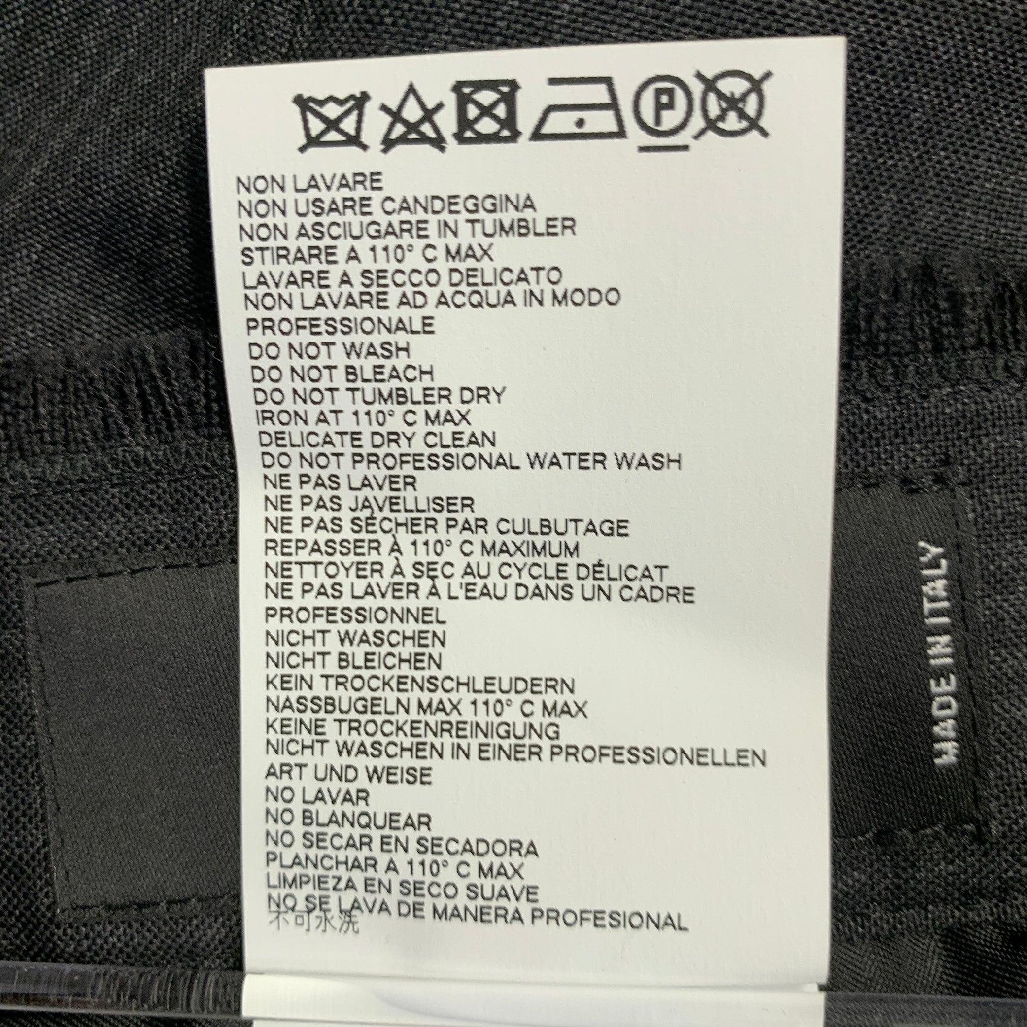 DSQUARED2 Talla 38 Gris Negro A Cuadros Lana Raw Edges Pantalones de vestir en venta 1