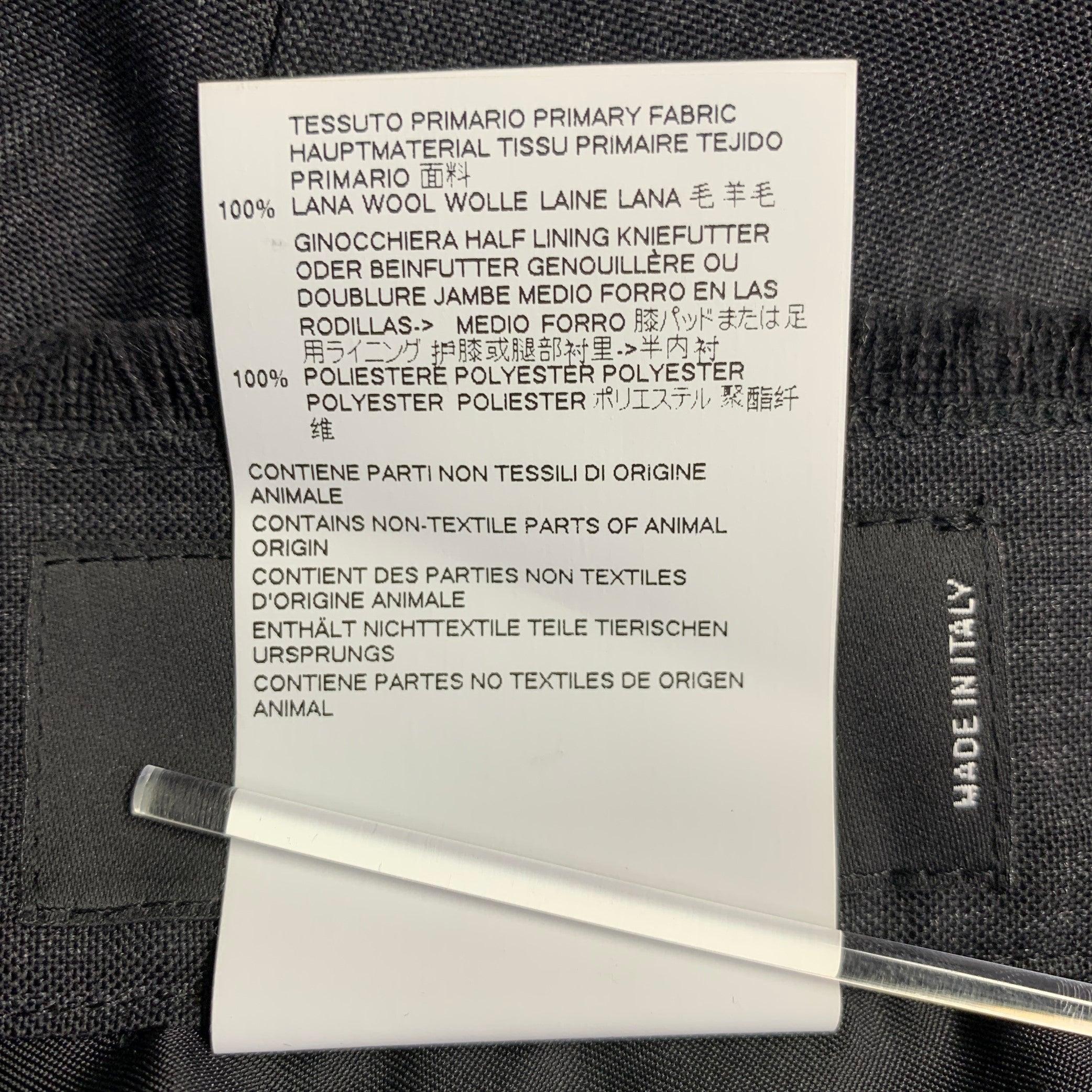 DSQUARED2 Talla 38 Gris Negro A Cuadros Lana Raw Edges Pantalones de vestir en venta 3