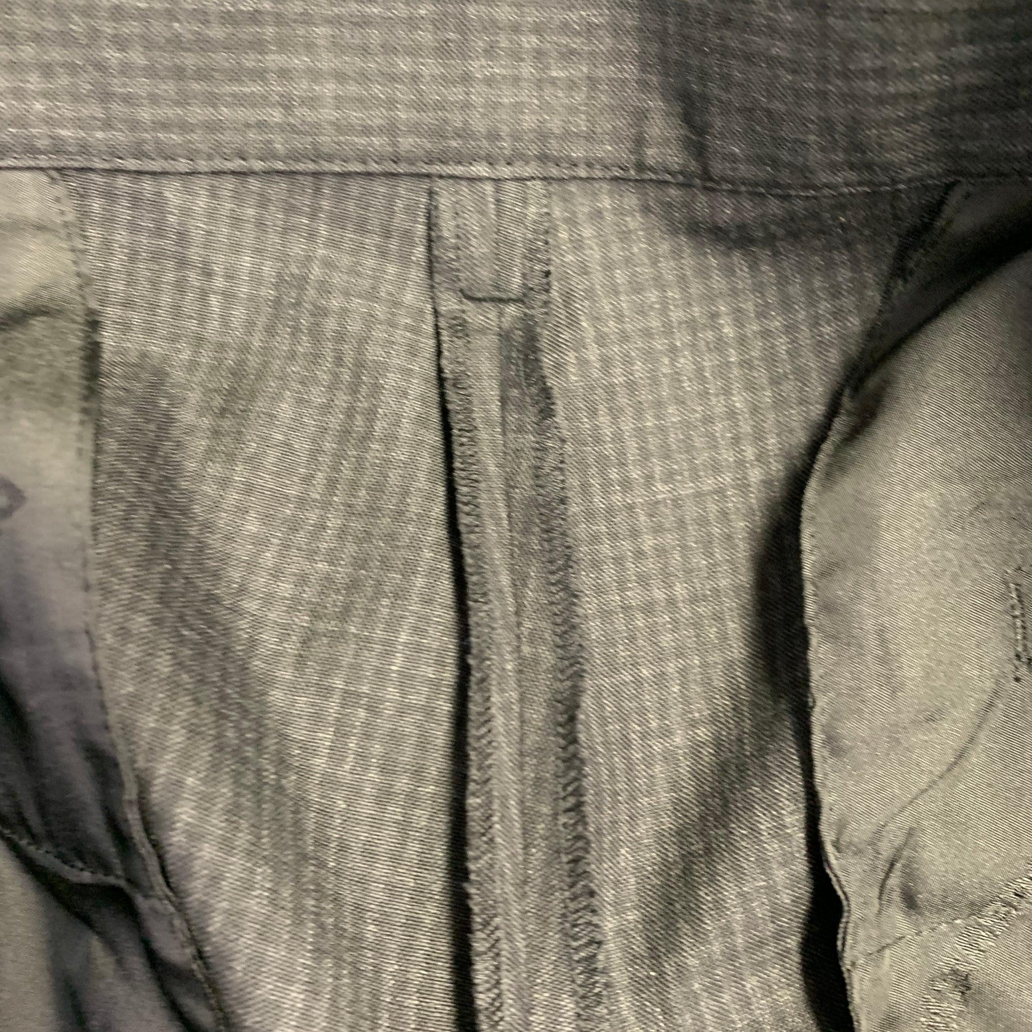 DSQUARED2 Talla 38 Gris Negro A Cuadros Lana Raw Edges Pantalones de vestir en venta 4