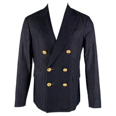 DSQUARED2 Taille 38 Indigo en coton massif  Manteau sport en lin à double boutonnage