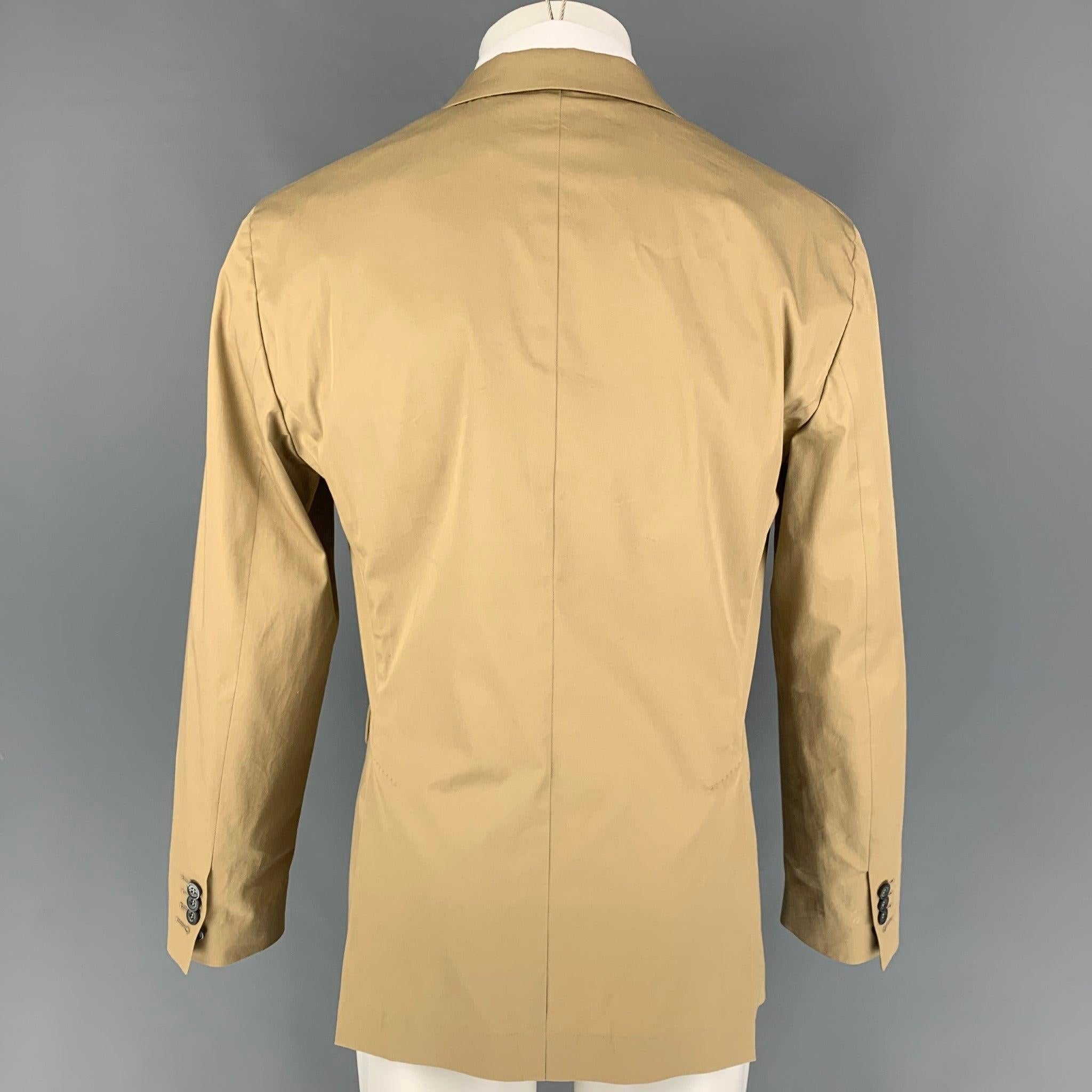 DSQUARED2 Size 38 Khaki Cotton Notch Lapel Sport Coat In Good Condition For Sale In San Francisco, CA