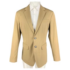 DSQUARED2 Size 38 Khaki Cotton Notch Lapel Sport Coat