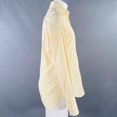 DSQUARED2 Talla 38 Camisa Manga Larga Corte Curvo Algodón Amarillo