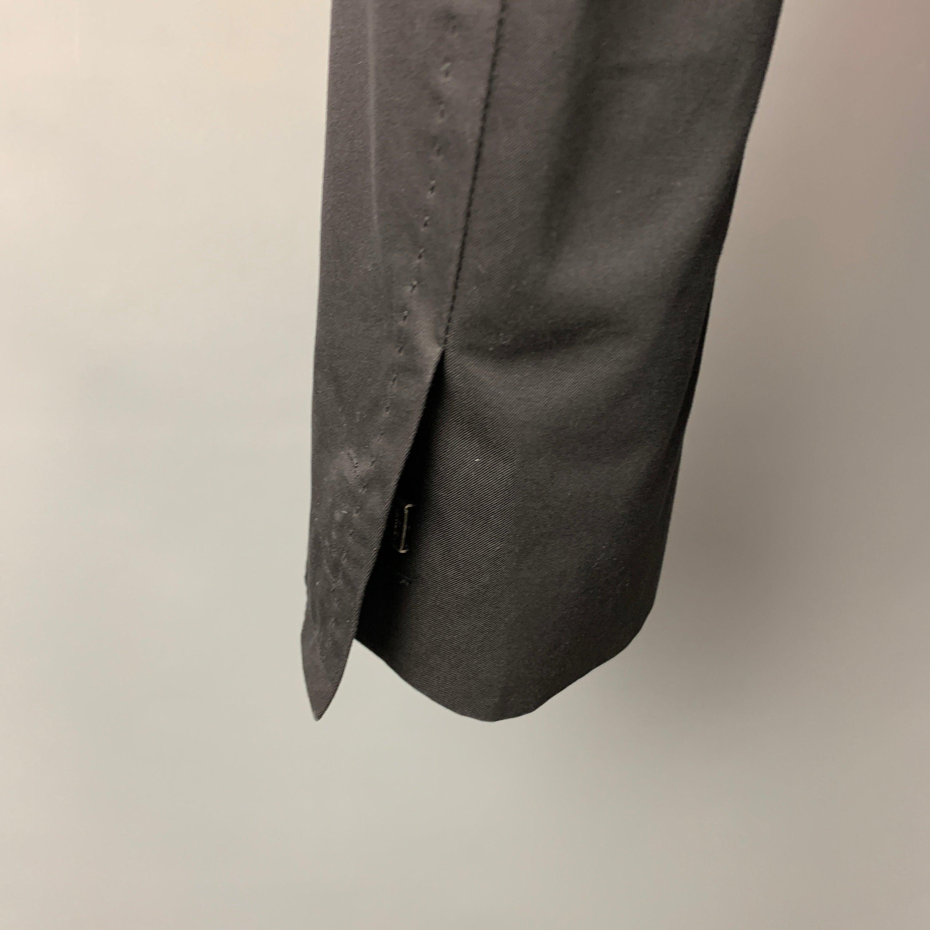 Men's DSQUARED2 Size 40 Black Cotton Peak Lapel Sport Coat For Sale