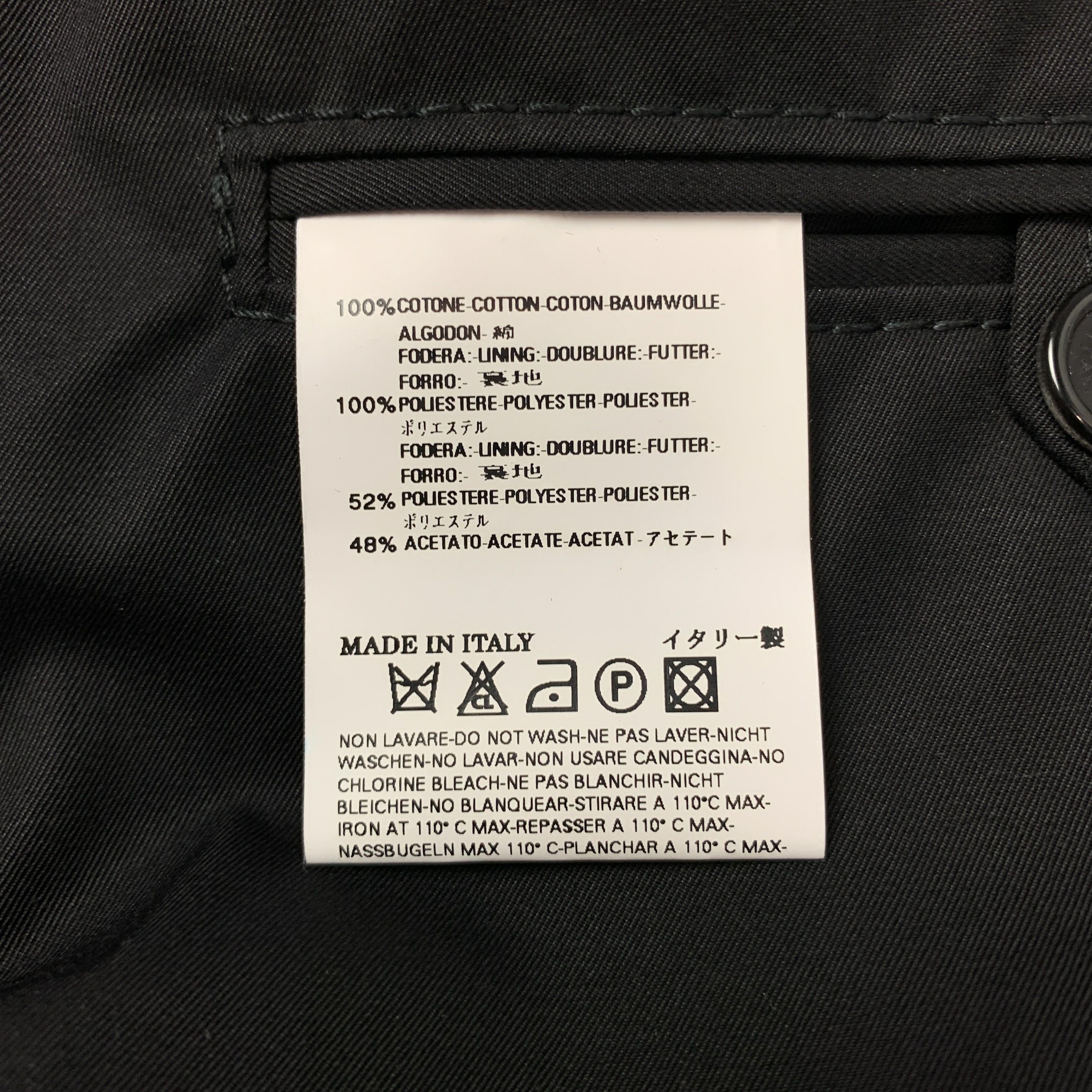 DSQUARED2 Size 40 Black Cotton Peak Lapel Sport Coat For Sale 2