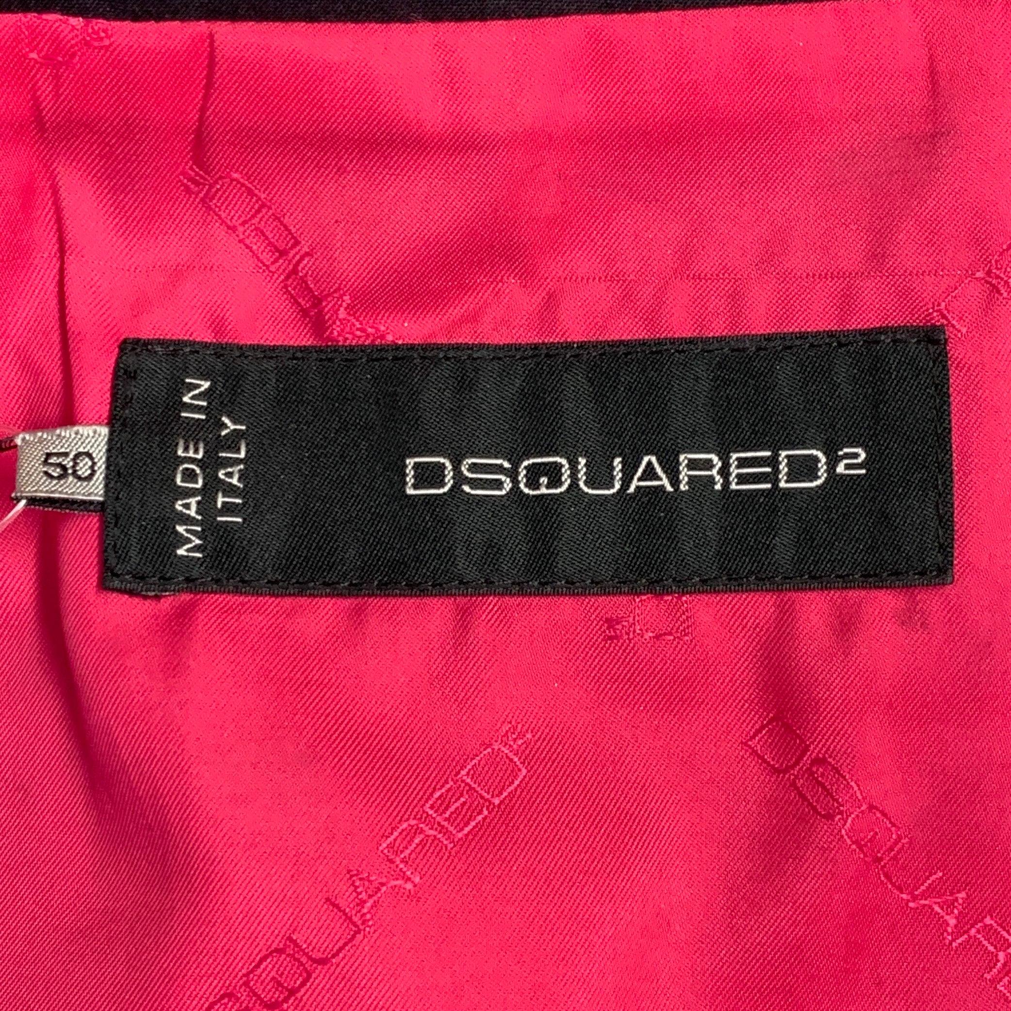 DSQUARED2 Size 40 Black Mixed Fabrics Cotton Silk Vest For Sale 2