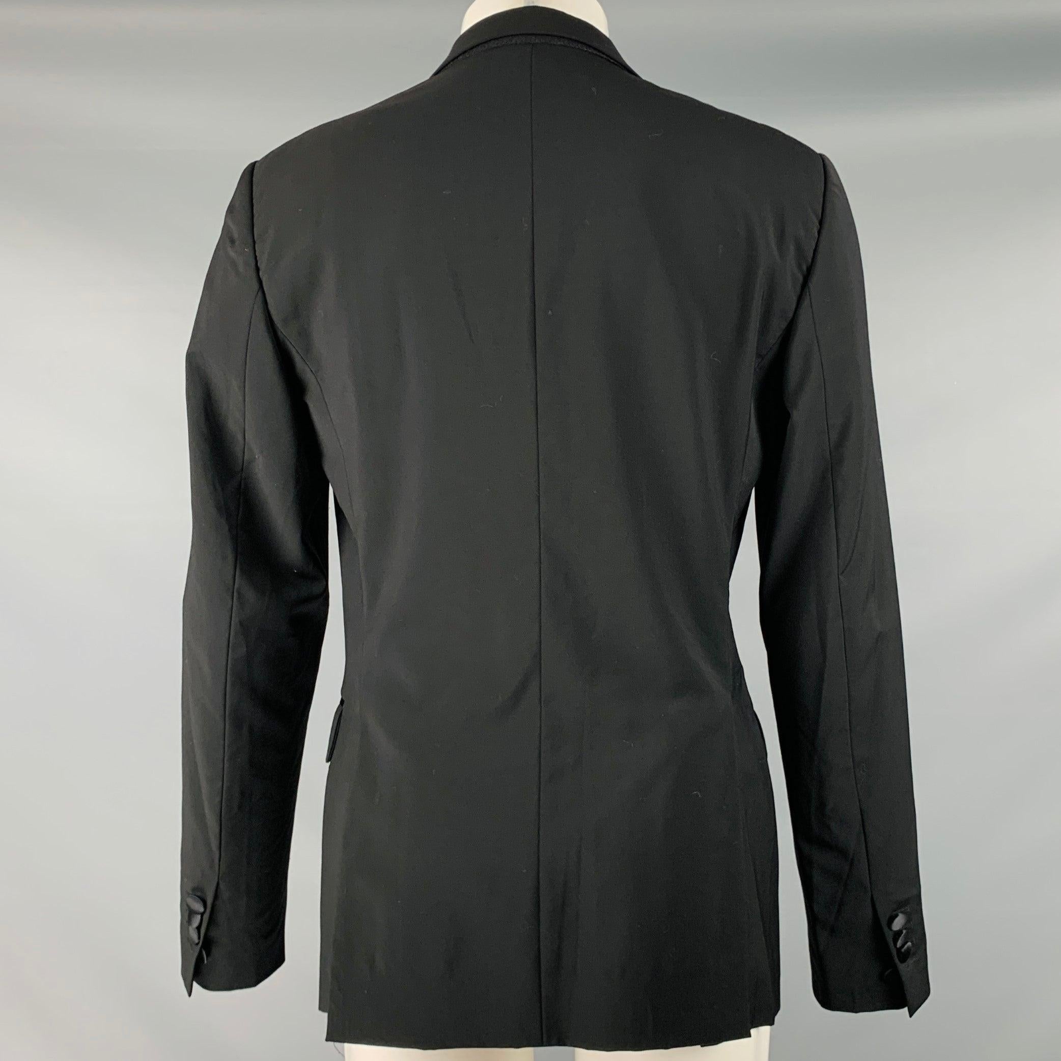 Dsquared2 Taglia 40 Cappotto sportivo in lana nera con risvolto a punta In condizioni buone in vendita a San Francisco, CA