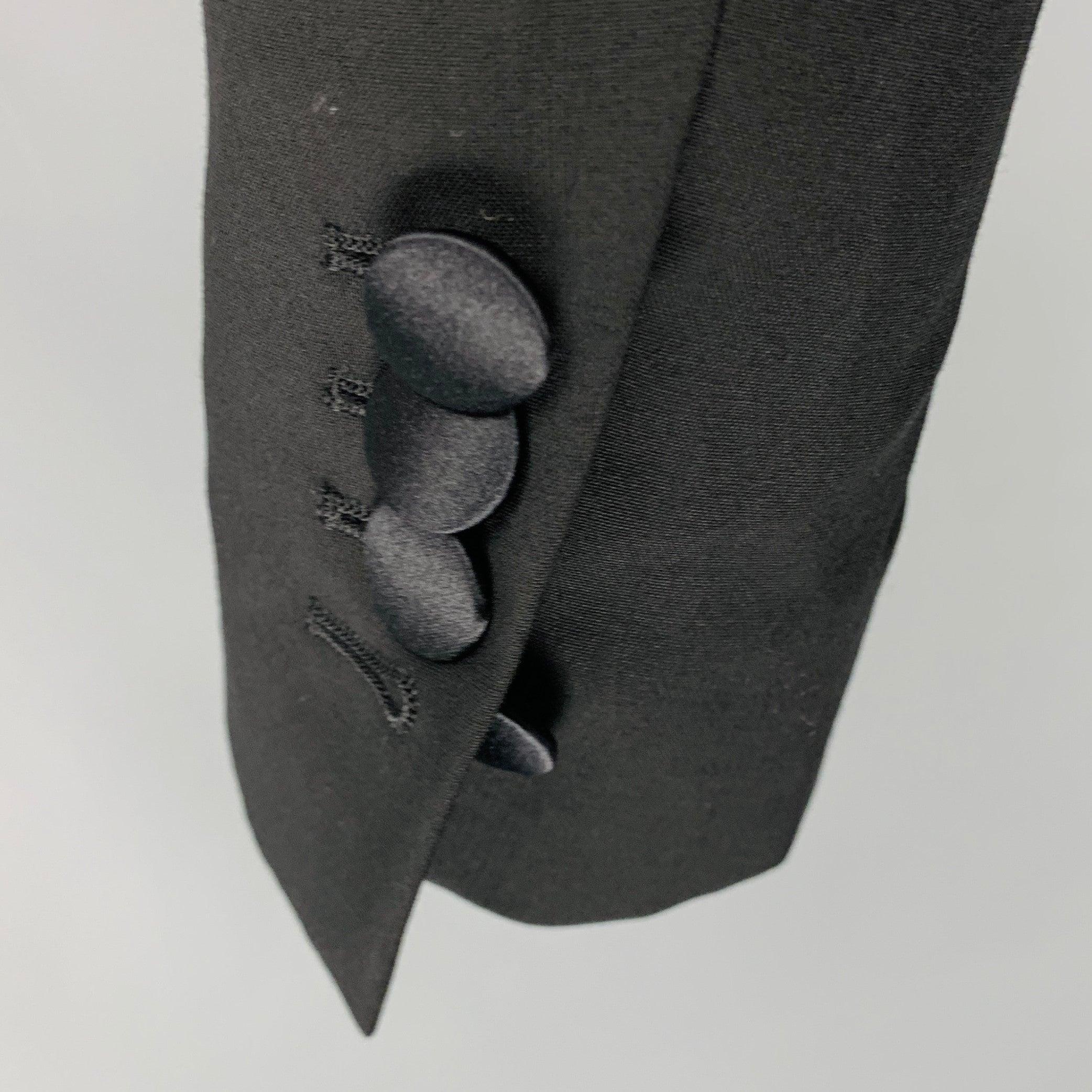 Uomo Dsquared2 Taglia 40 Cappotto sportivo in lana nera con risvolto a punta in vendita