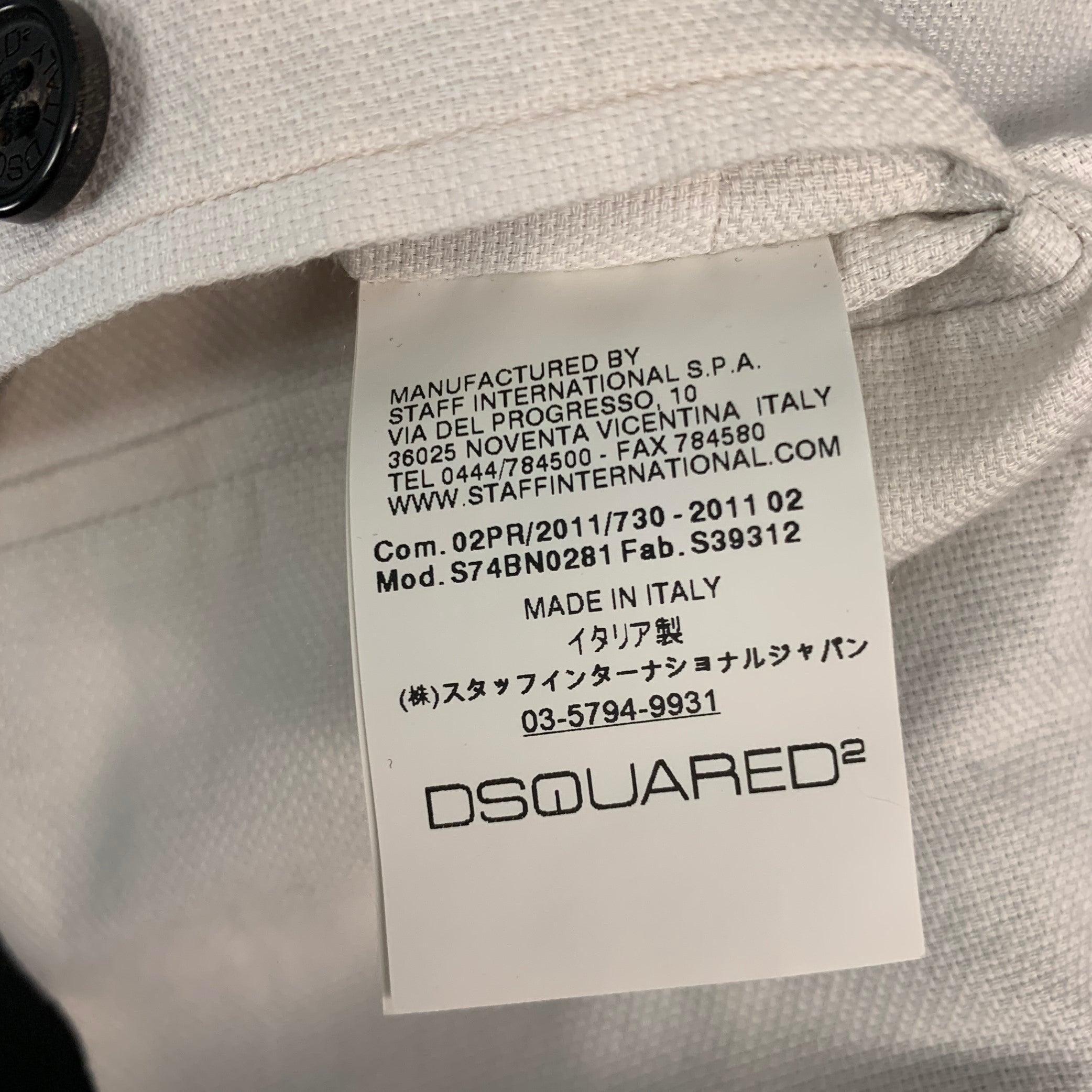Dsquared2 Taglia 40 Cappotto sportivo in lana nera con risvolto a punta in vendita 3