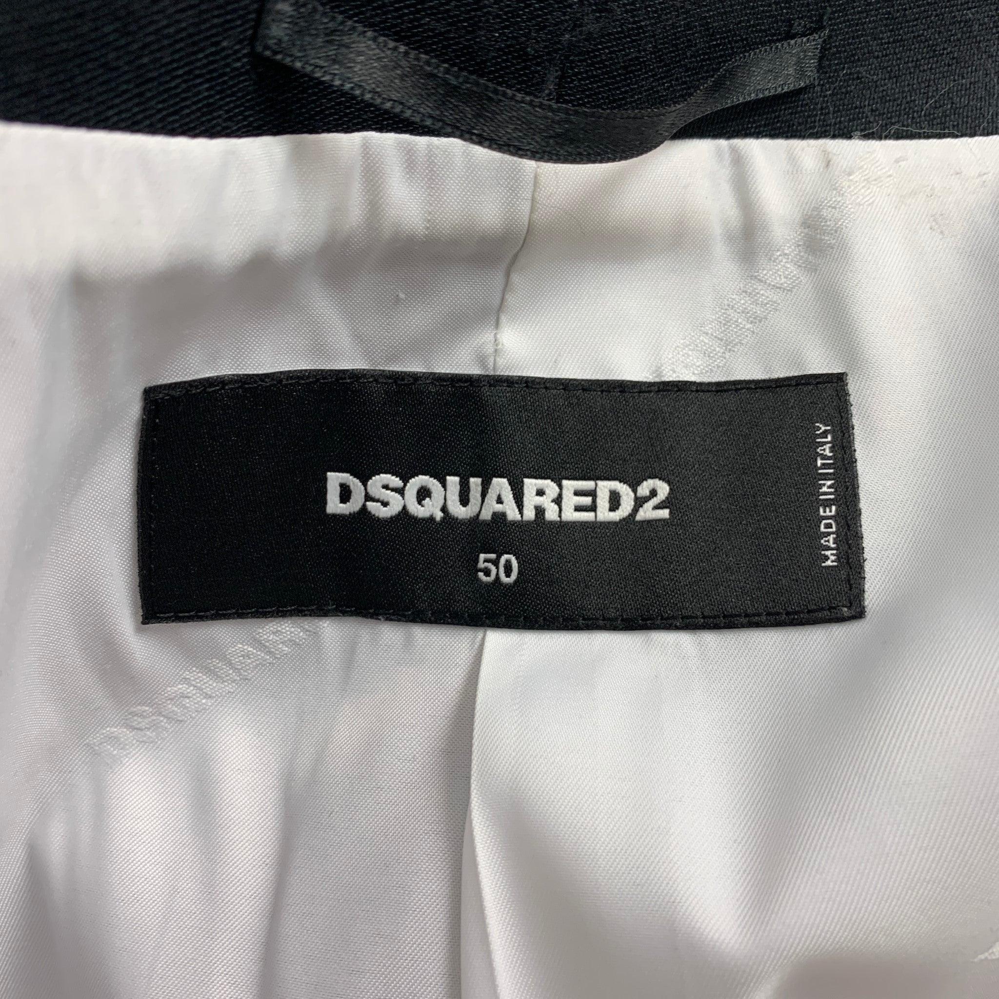 DSQUARED2 Size 40 Burgundy Black Two Toned Wool Silk Sport Coat For Sale 4