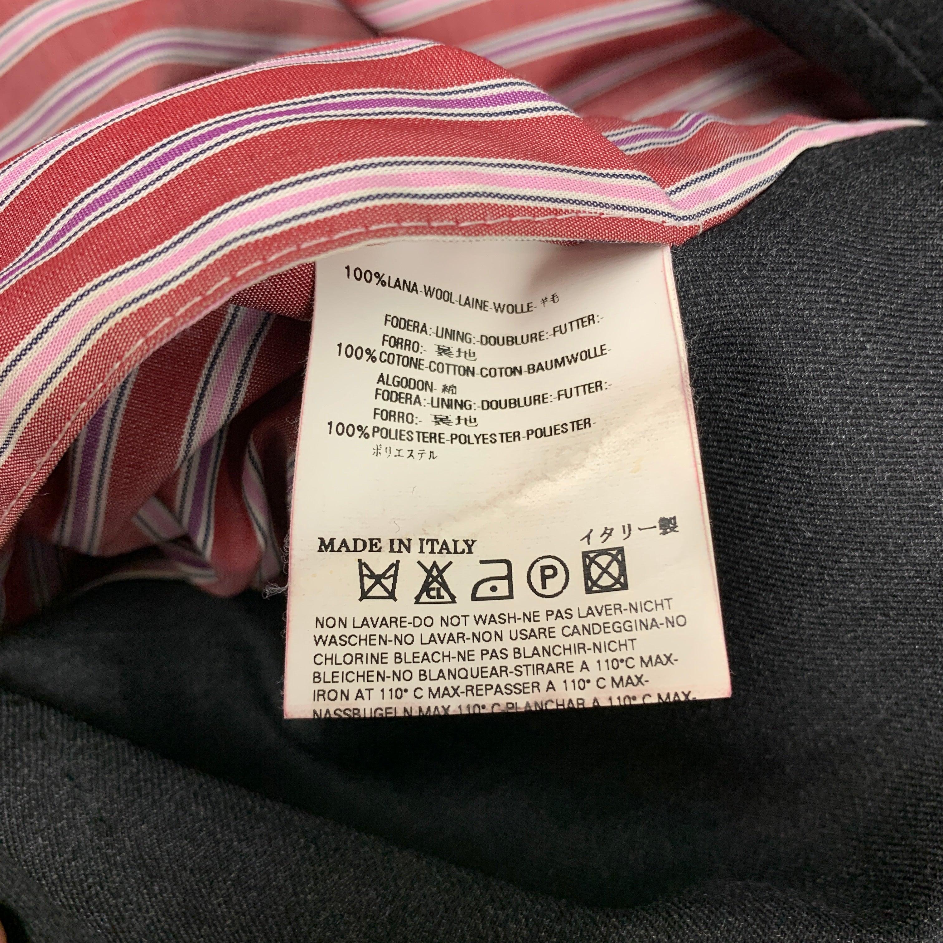 De los hombres DSQUARED2 Talla 40 Gris Carboncillo Lana Solapa Pico Abrigo Deportivo en venta
