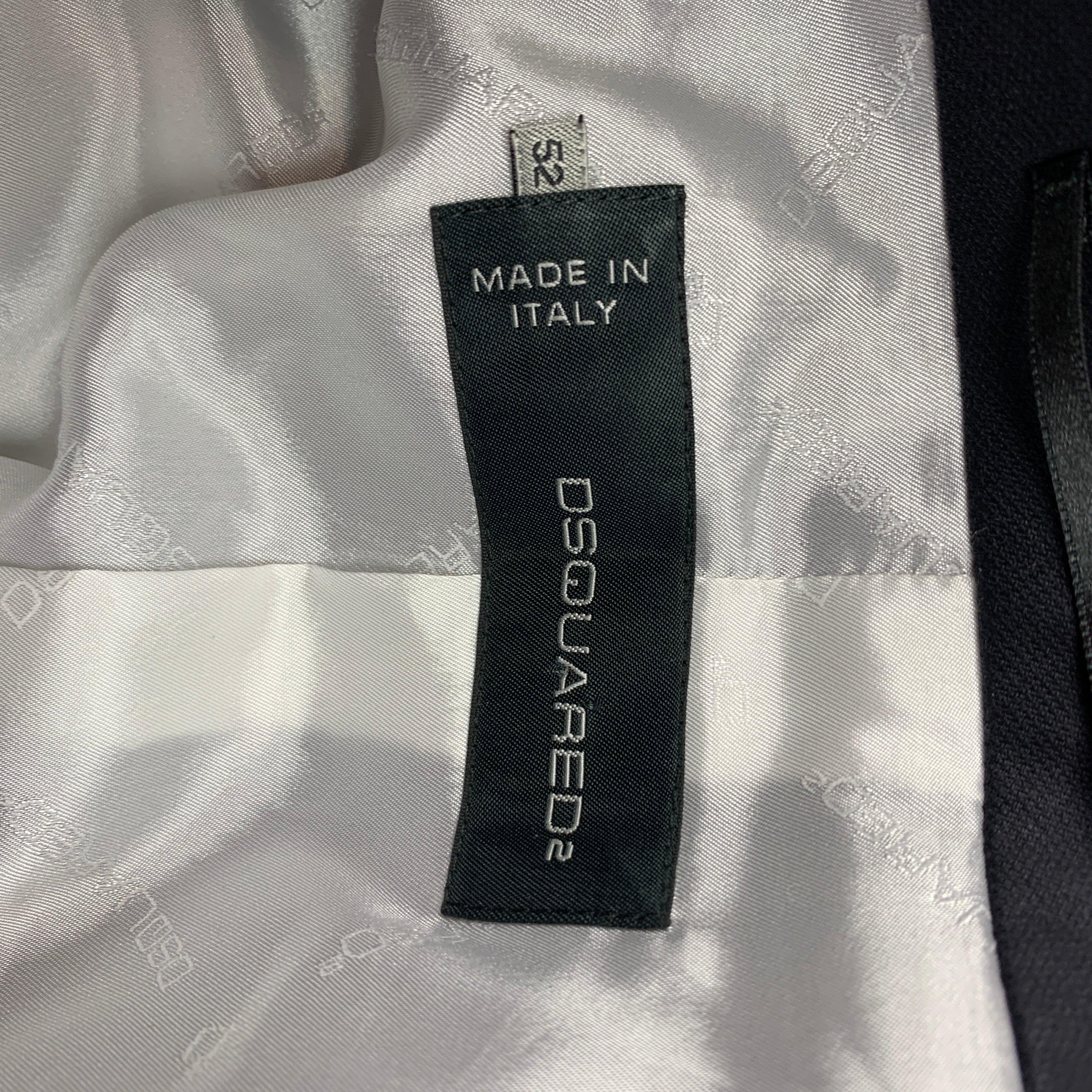 DSQUARED2 Talla 40 Gris Carboncillo Lana Solapa Pico Abrigo Deportivo en venta 1