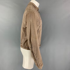 DSQUARED2 Size 40 Taupe Moleskin Zip Up Jacket