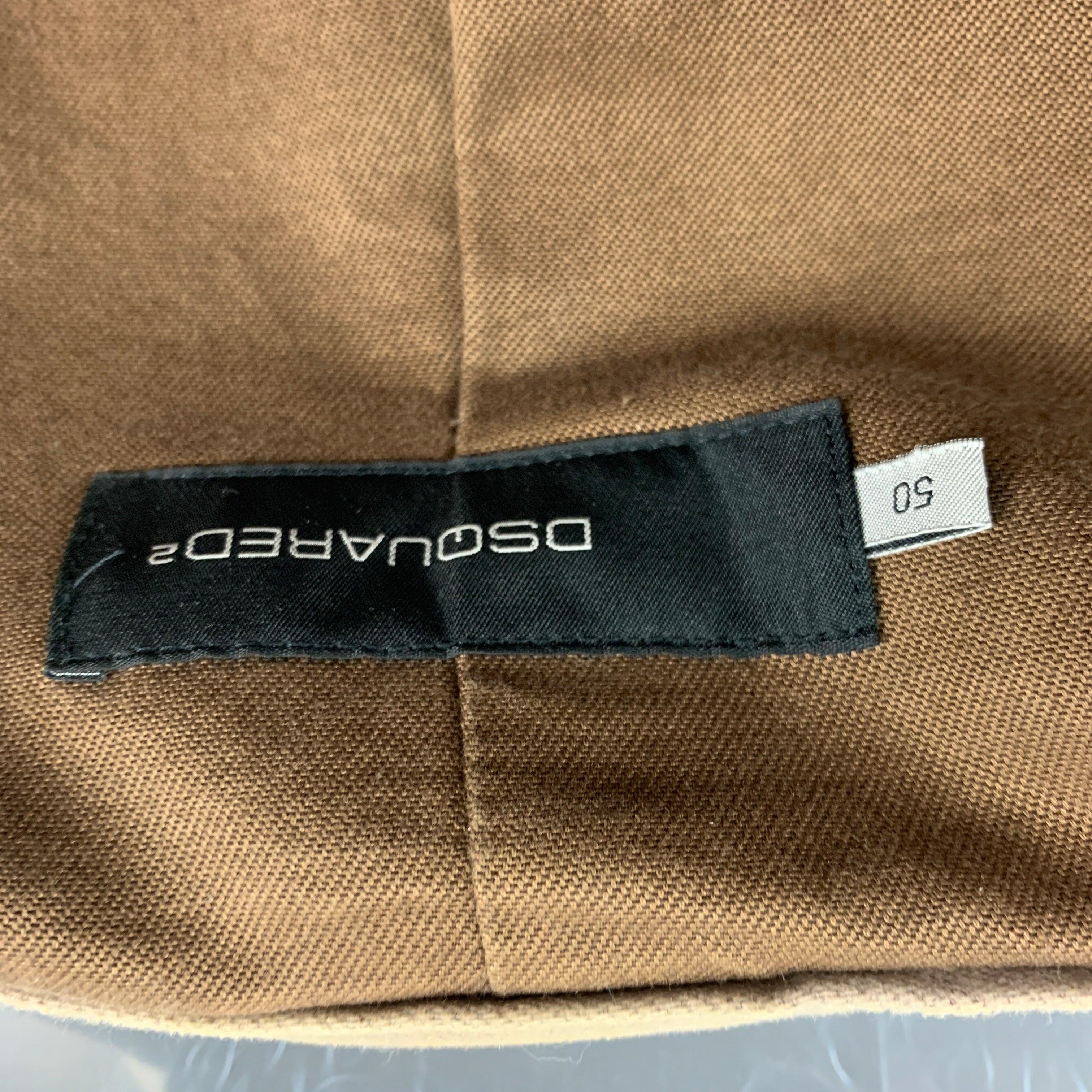 DSQUARED2 Size 40 Taupe Moleskin Zip Up Jacket For Sale 5