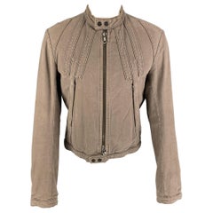 DSQUARED2 Taille 40 Veste zippée en moleskine taupe