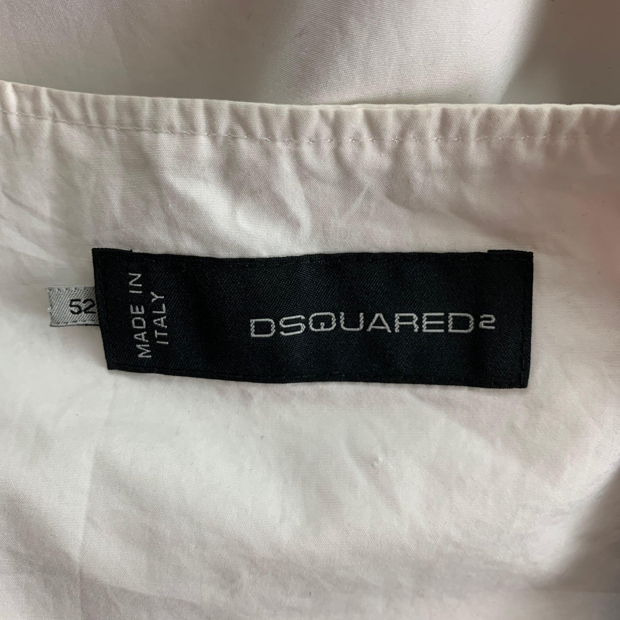 DSQUARED2 Size 42 Green Navy White Plaid Cotton Buttoned Vest For Sale 1