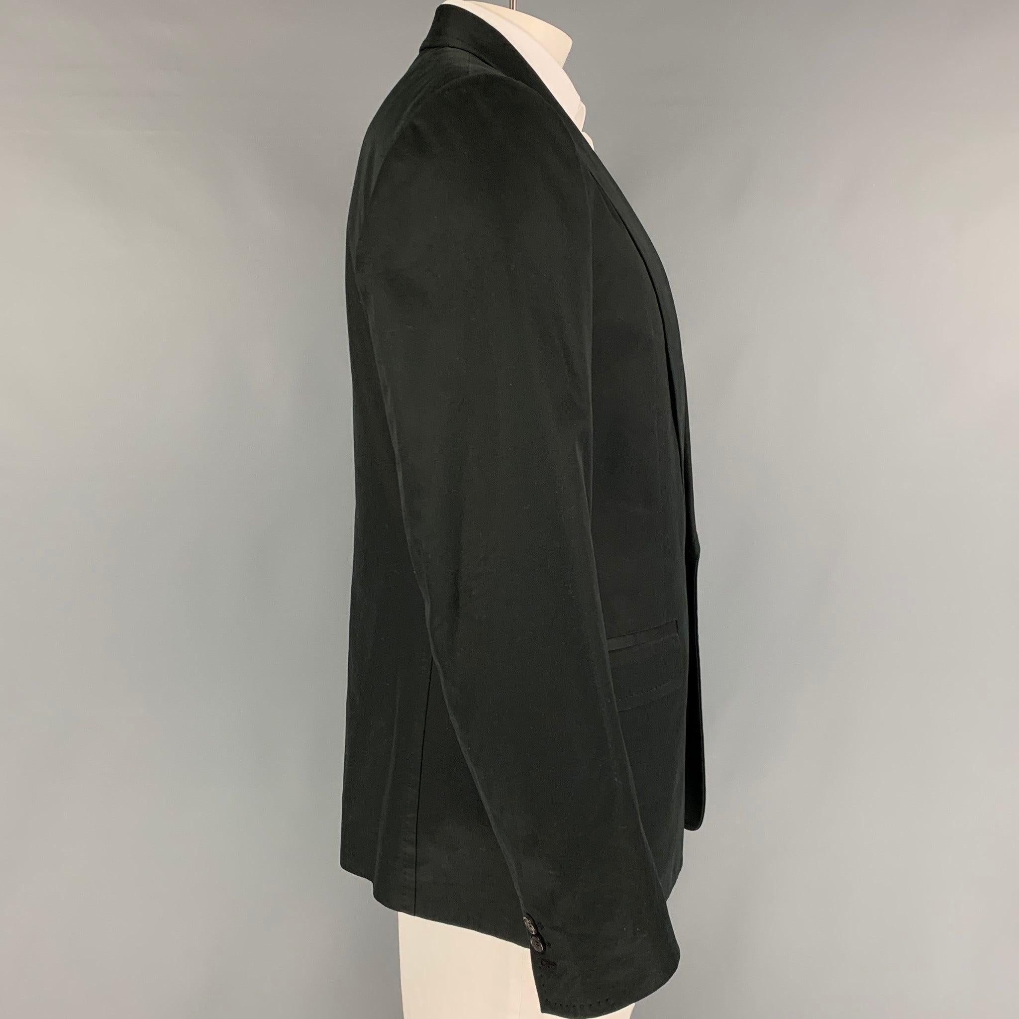 DSQUARED2 Size 44 Black Cotton Shawl Collar Sport Coat In Good Condition For Sale In San Francisco, CA