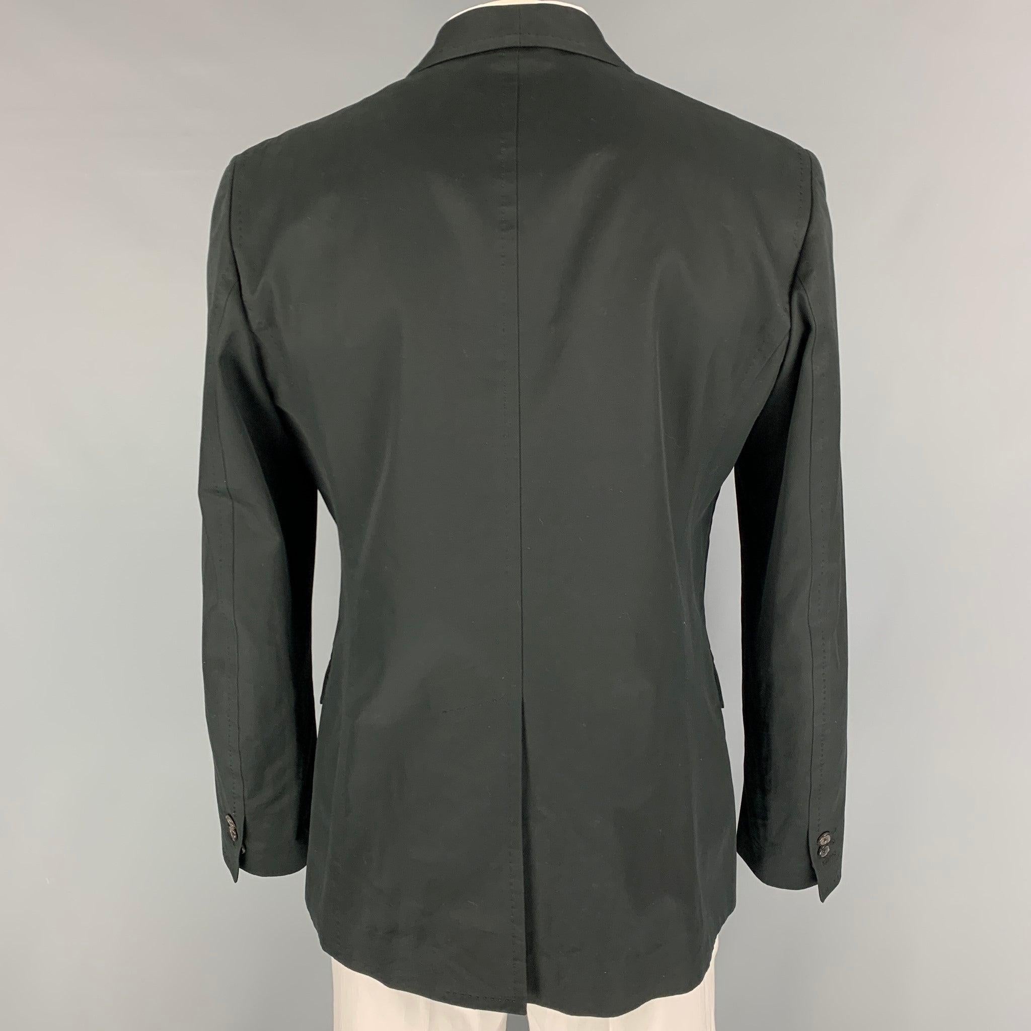 Men's DSQUARED2 Size 44 Black Cotton Shawl Collar Sport Coat For Sale