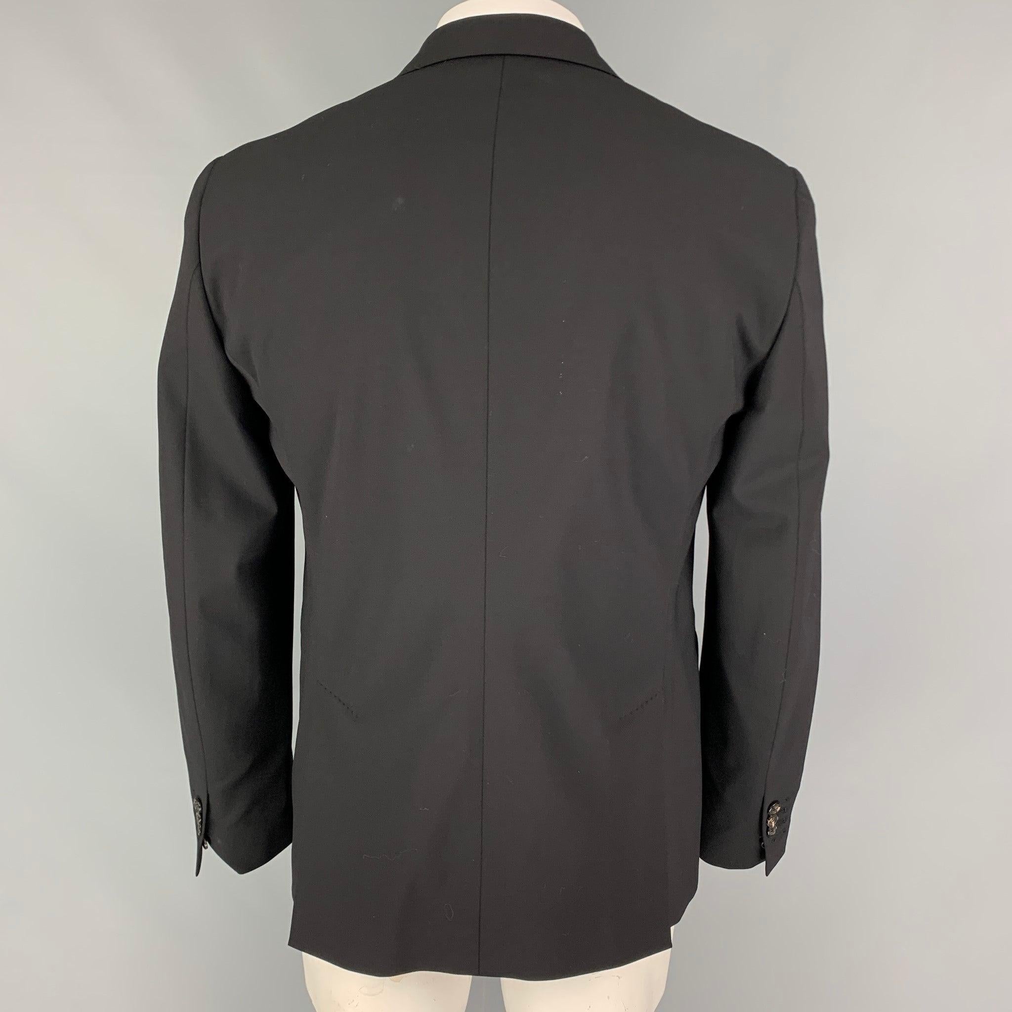 Noir Dsquared2 Taille 44 Manteau sport à revers échancré en laine mélangée noire en vente