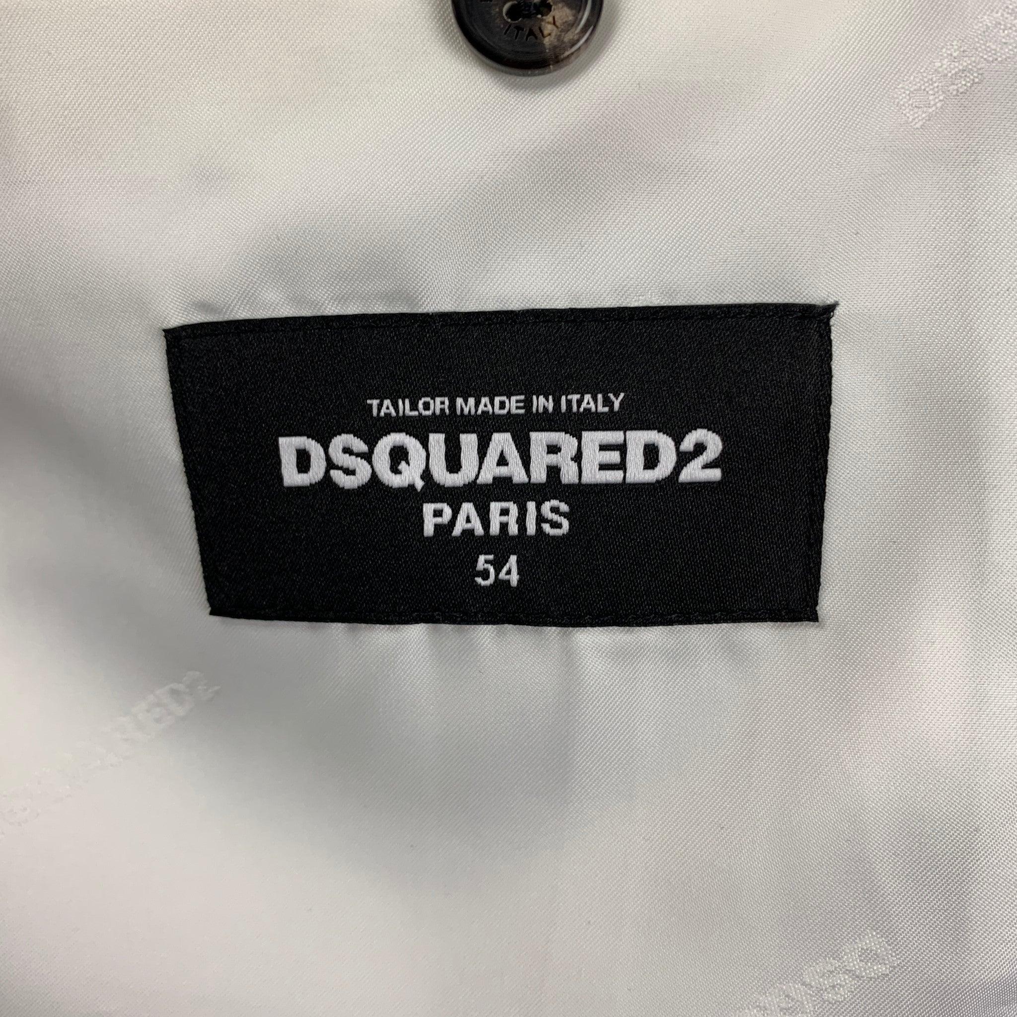 Dsquared2 Taille 44 Manteau sport à revers échancré en laine mélangée noire Pour hommes en vente