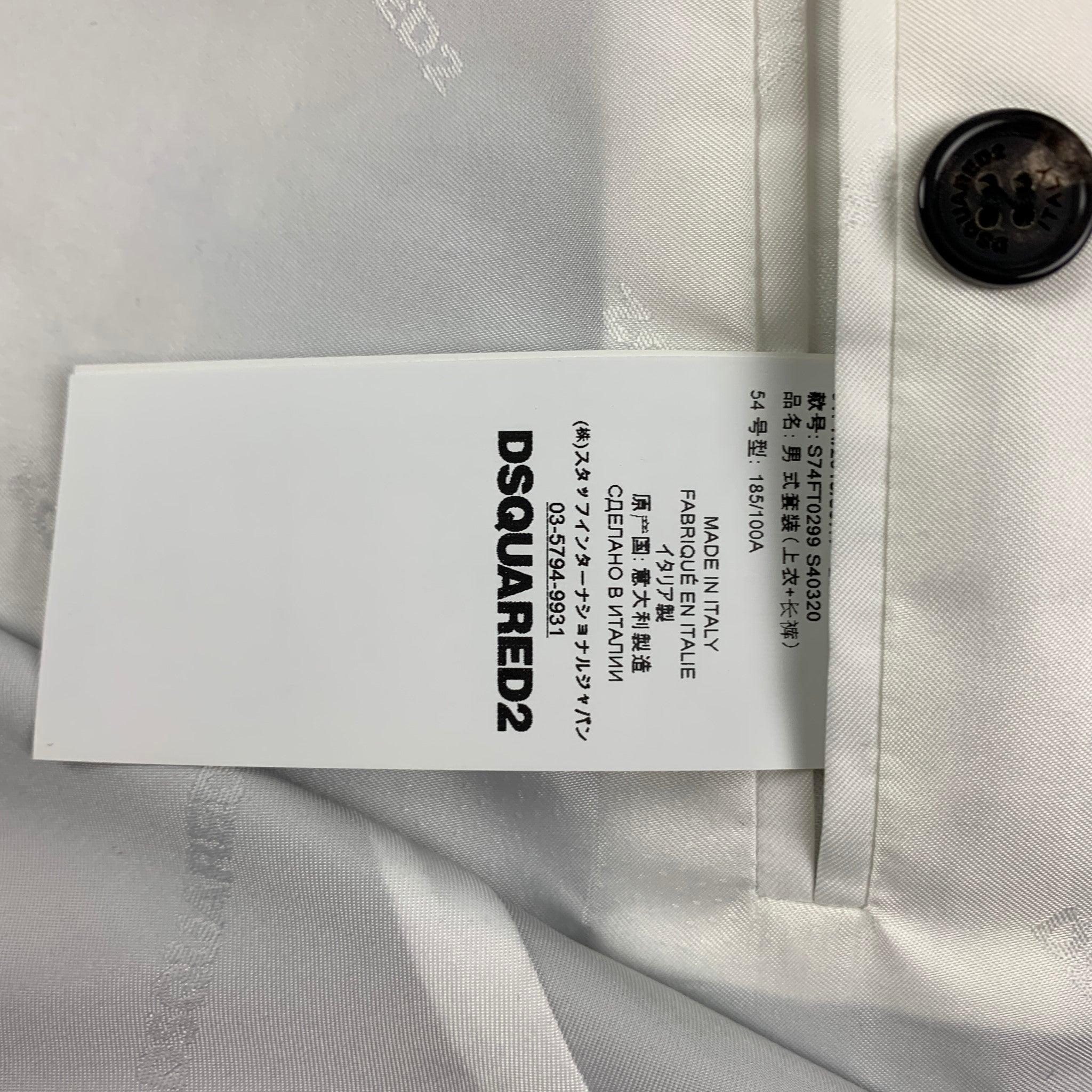 Dsquared2 Taille 44 Manteau sport à revers échancré en laine mélangée noire en vente 2