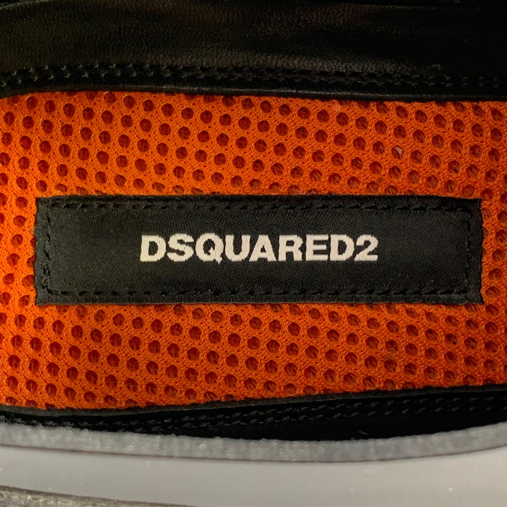 DSQUARED2 Size 7 Black Patent Leather Oxford Lace-Up Shoes For Sale 3