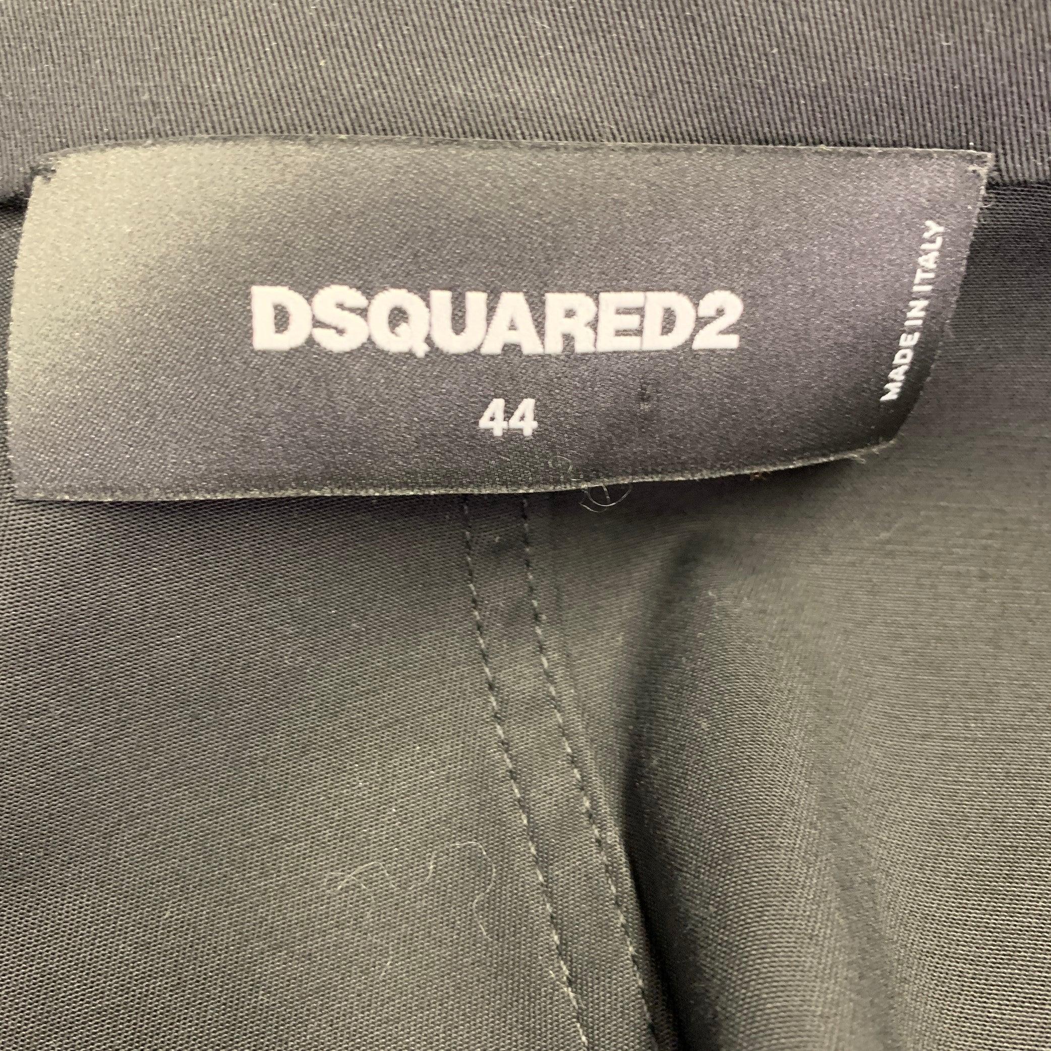 Donna DSQUARED2 Giacca monopetto in misto cotone nero taglia 8 in vendita