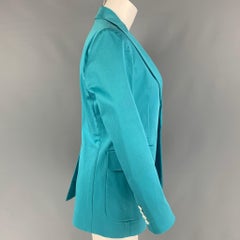 DSQUARED2 Size 8 Teal Cotton Jacket Blazer