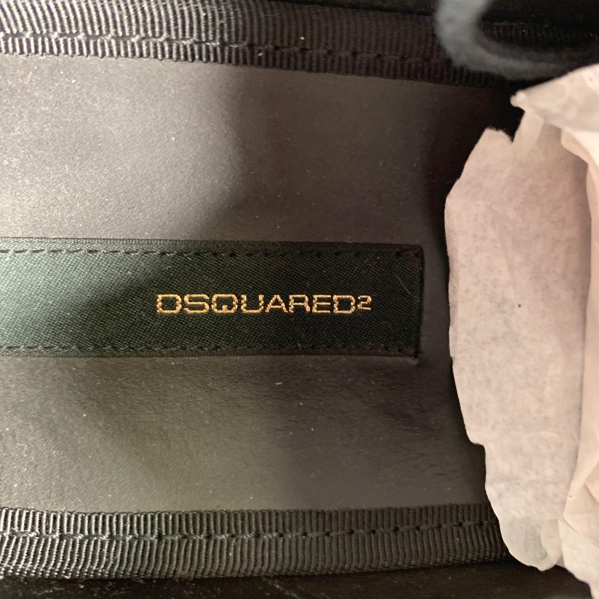 DSQUARED2 Size 9.5 Black Solid Leather Lace Up Lace Up Shoes For Sale 3