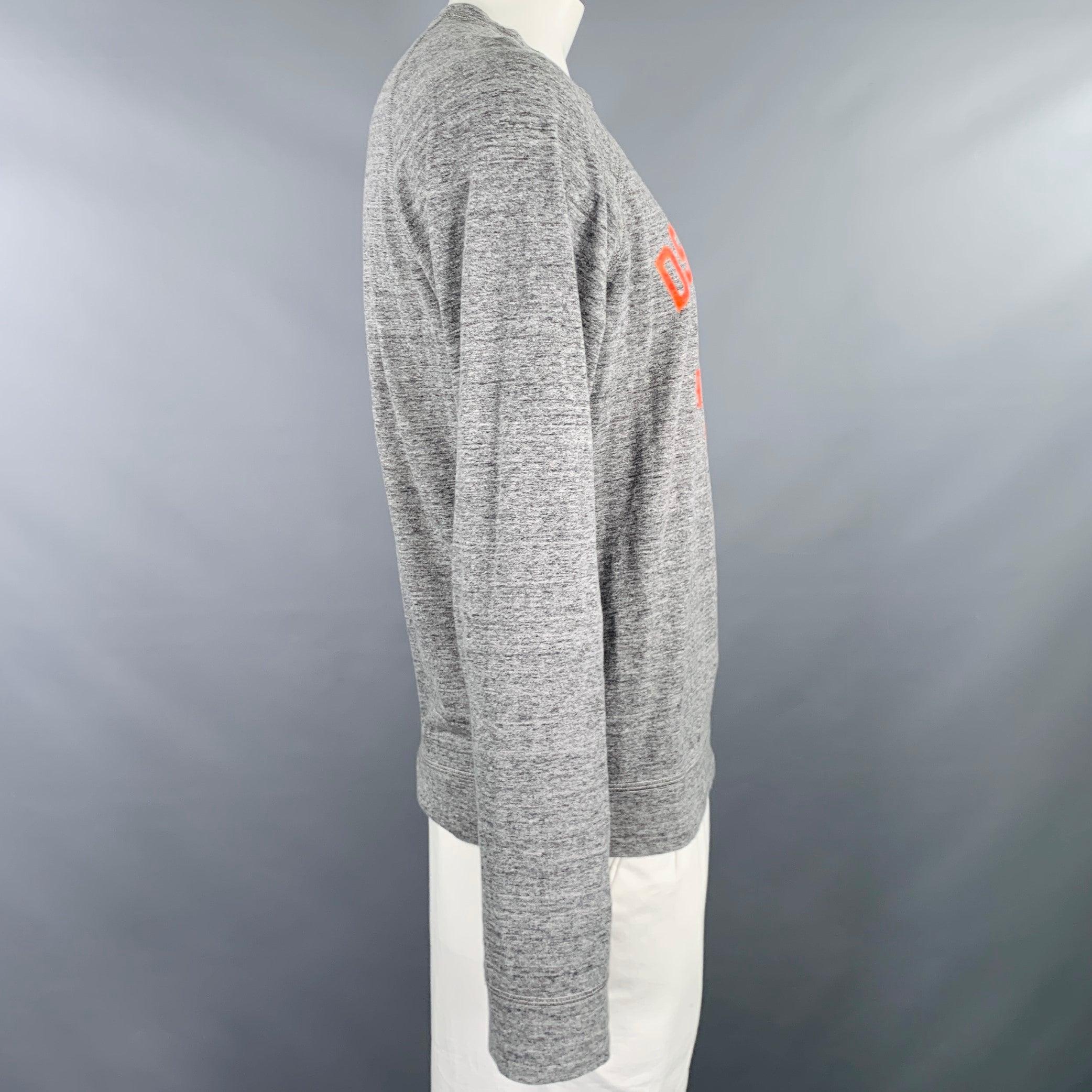 DSQUARED2 Größe L Sweatshirt mit grauem und rotem Logo (Grau) im Angebot
