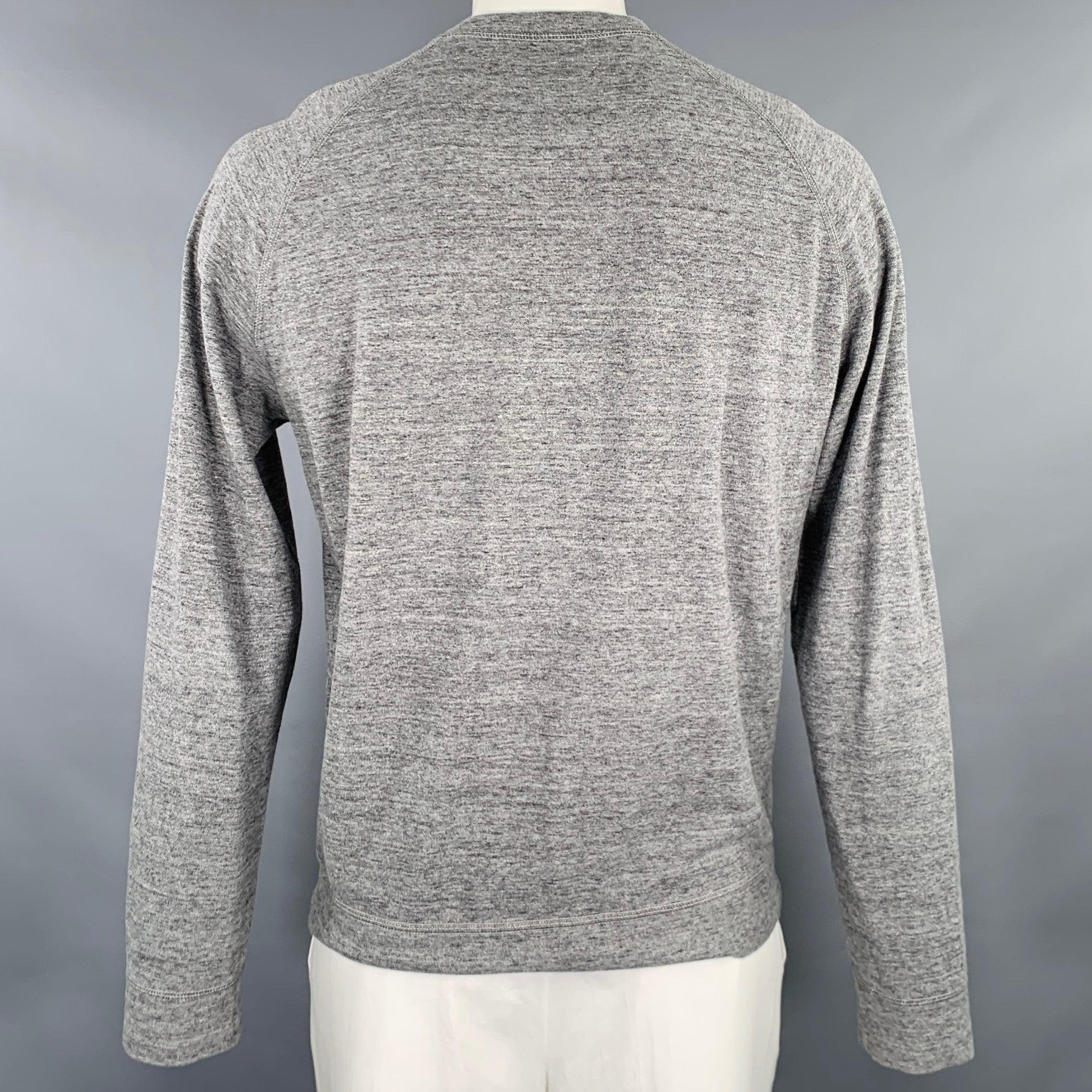 DSQUARED2 Größe L Sweatshirt mit grauem und rotem Logo im Zustand „Hervorragend“ im Angebot in San Francisco, CA