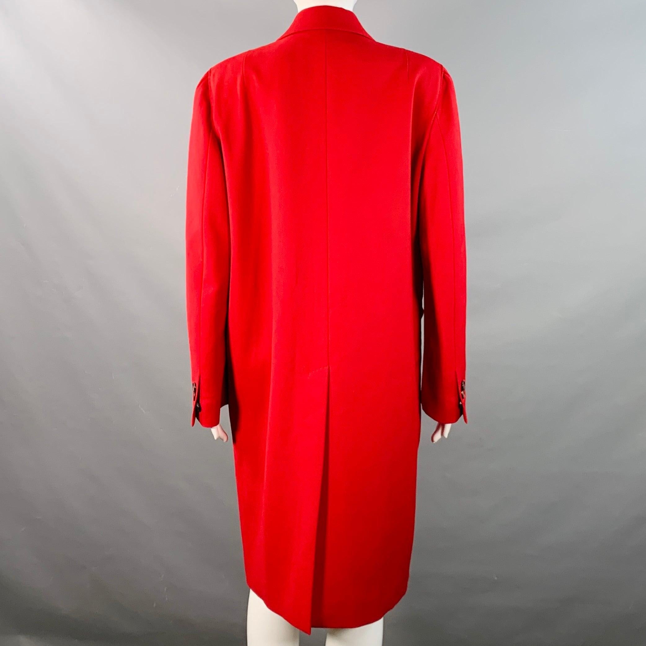 DSQUARED2 Größe M Rotes Wollgemisch Zweireihiger Mantel mit Spitzrevers im Zustand „Hervorragend“ im Angebot in San Francisco, CA