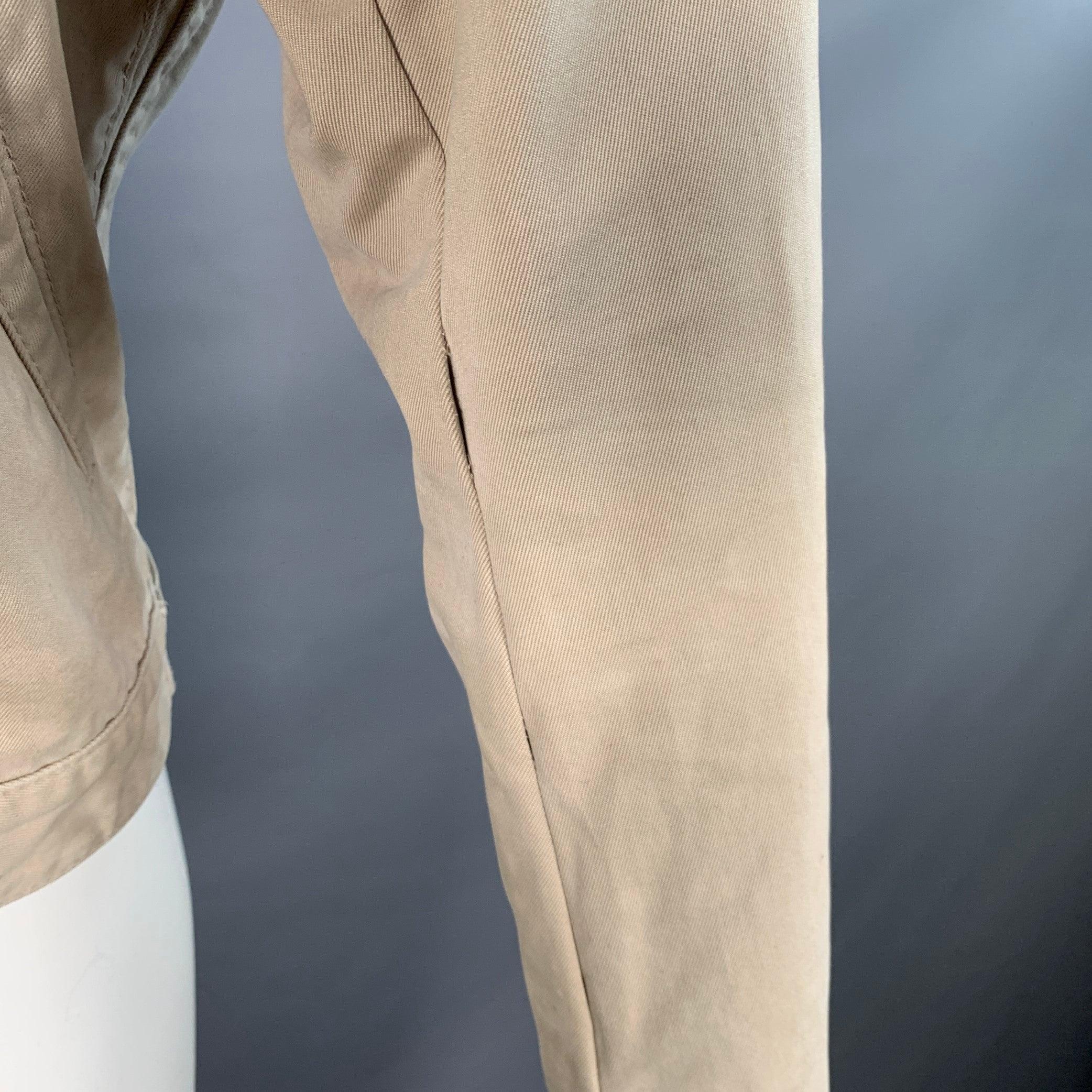 DSQUARED2 Size S Beige Twill Cotton Button Up Jacket For Sale 5