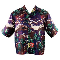 Dsquared2 Taglia S Camicia a maniche corte in seta tropicale hawaiana multicolore
