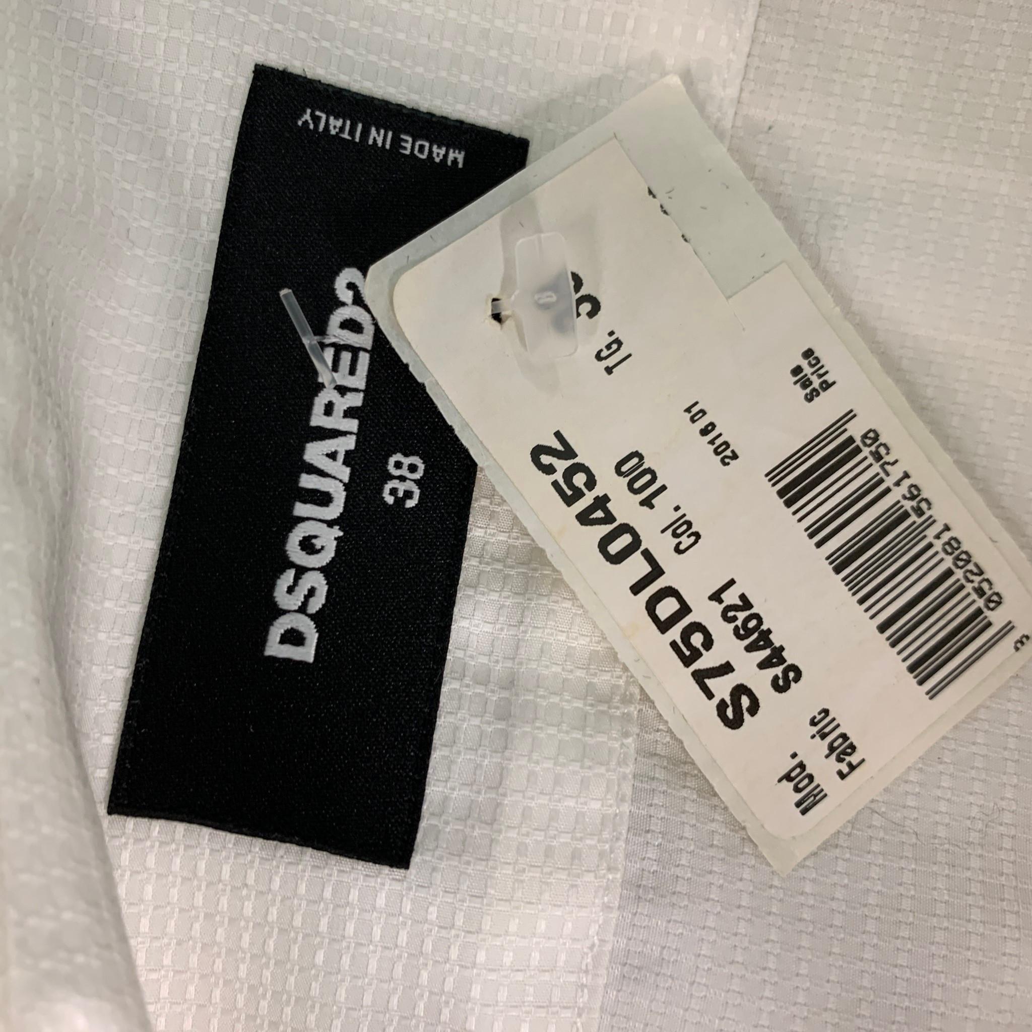 Women's DSQUARED2 Size S White Cotton Textured Shirt