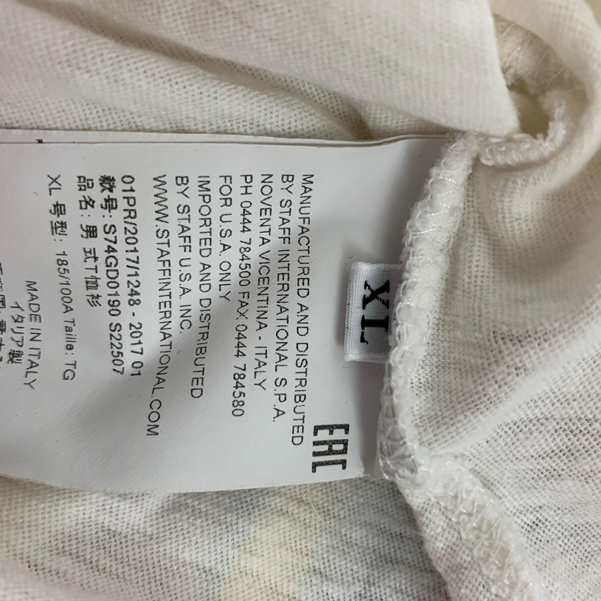 Men's DSQUARED2 Size XL White Nevada Graphic Cotton T-shirt For Sale