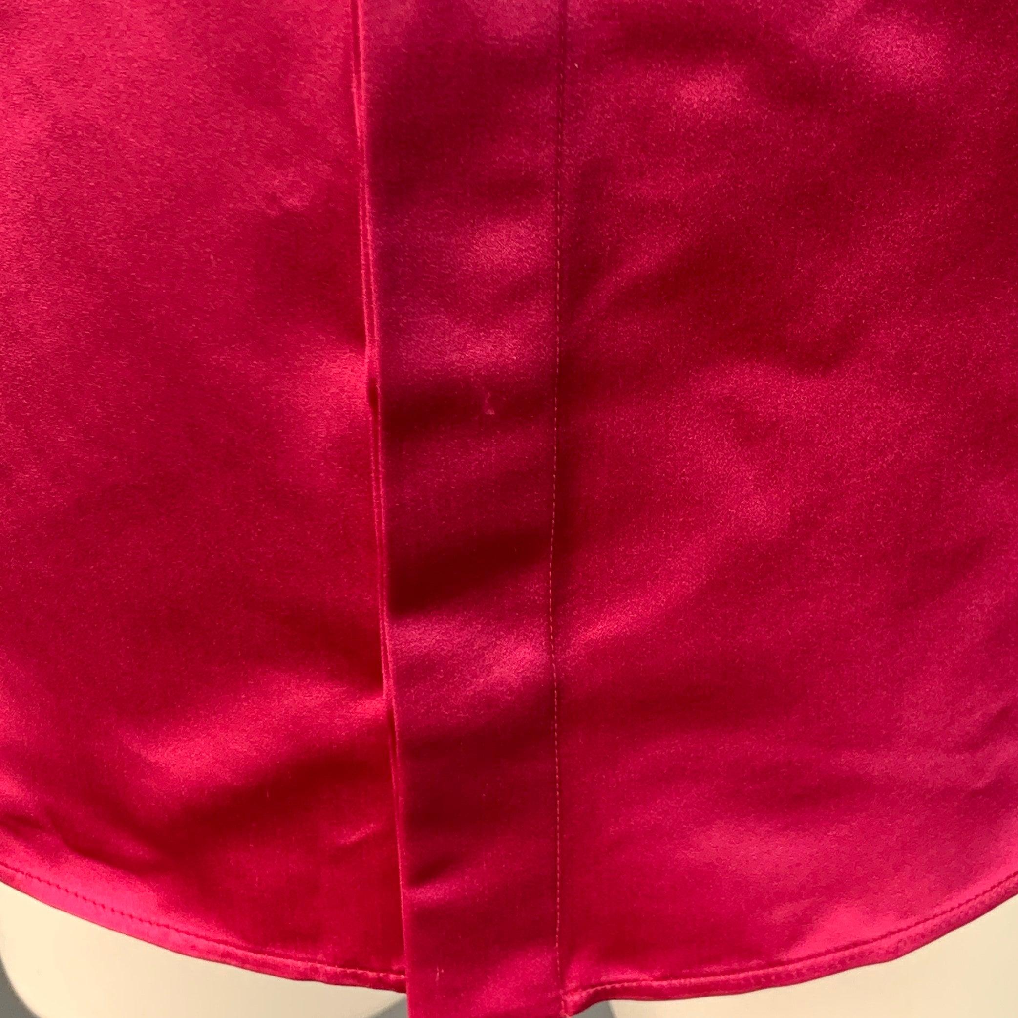 DSQUARED2 Größe XS Fuchsia Seide ärmelloses Schleifenkleid Top Damen im Angebot