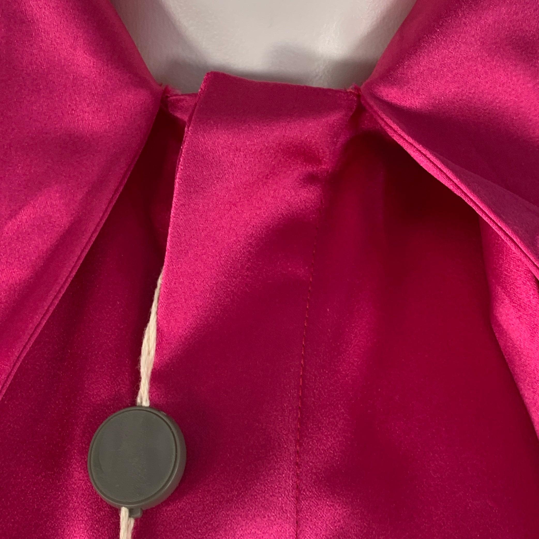 DSQUARED2 Größe XS Fuchsia Seide ärmelloses Schleifenkleid Top im Angebot 1