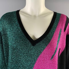DSQUARED2 Talla XS Verde Rosa Mezcla de Lana Jersey Pull On