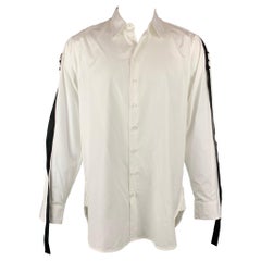 DSQUARED2 Size XS White & Black Cotton Button Up Long Sleeve Shirt