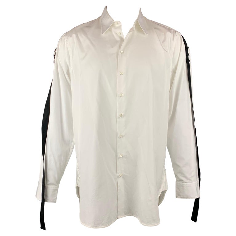 DSQUARED2 Size XS White and Black Cotton Button Up Long Sleeve Shirt at  1stDibs | dsquared made in romania, dsquared2 made in romania