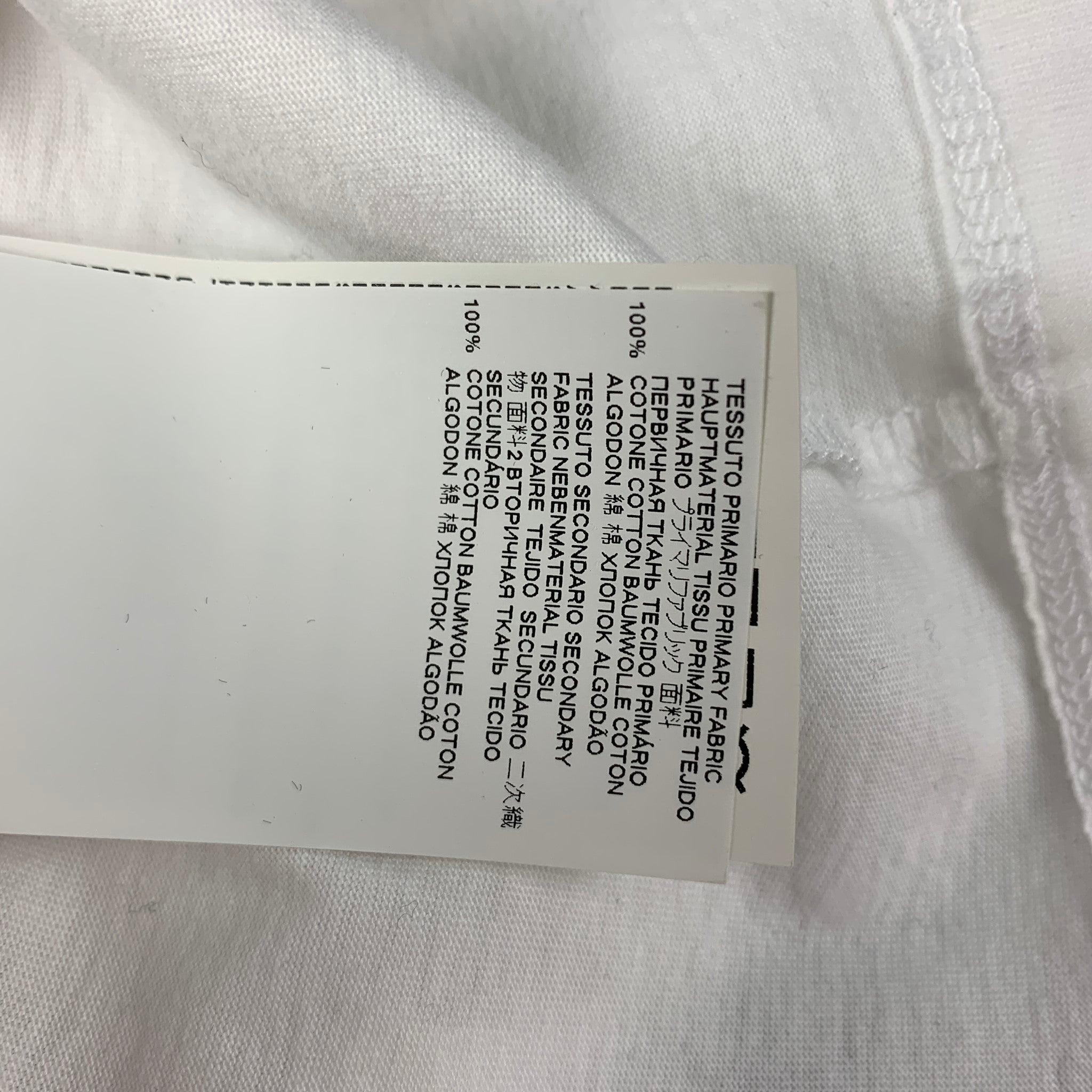 Women's DSQUARED2 Size XS White Cotton Applique Crew-Neck T-Shirt For Sale