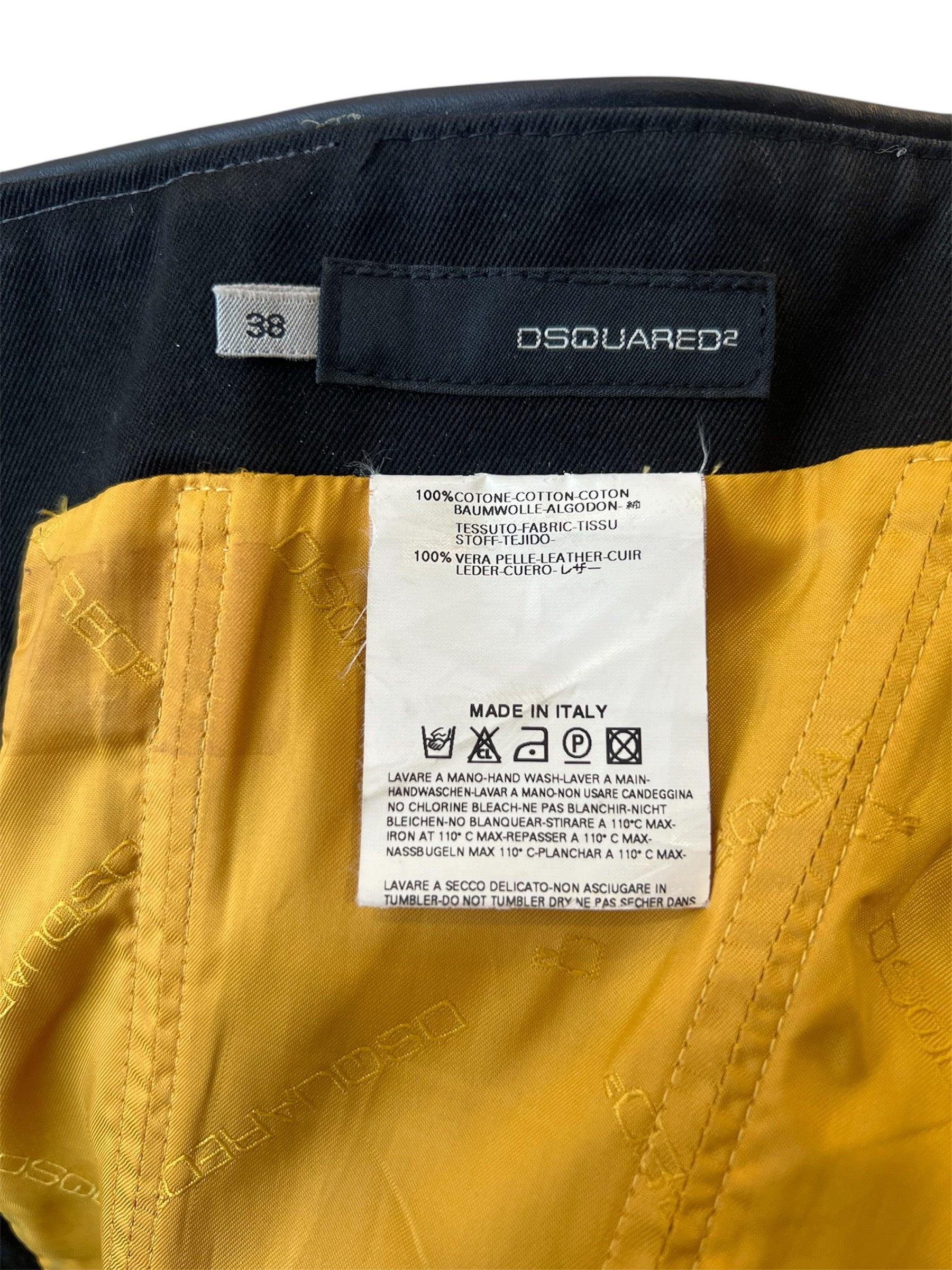 DSquared2 Spring Canvas & Leather Bustier Top, 2006 In Good Condition For Sale In Los Angeles, CA