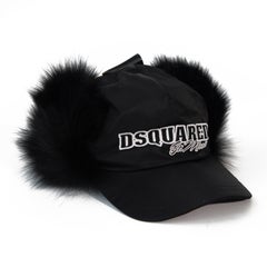 Dsquared2 St Moritz Logo Fox Fur Cap