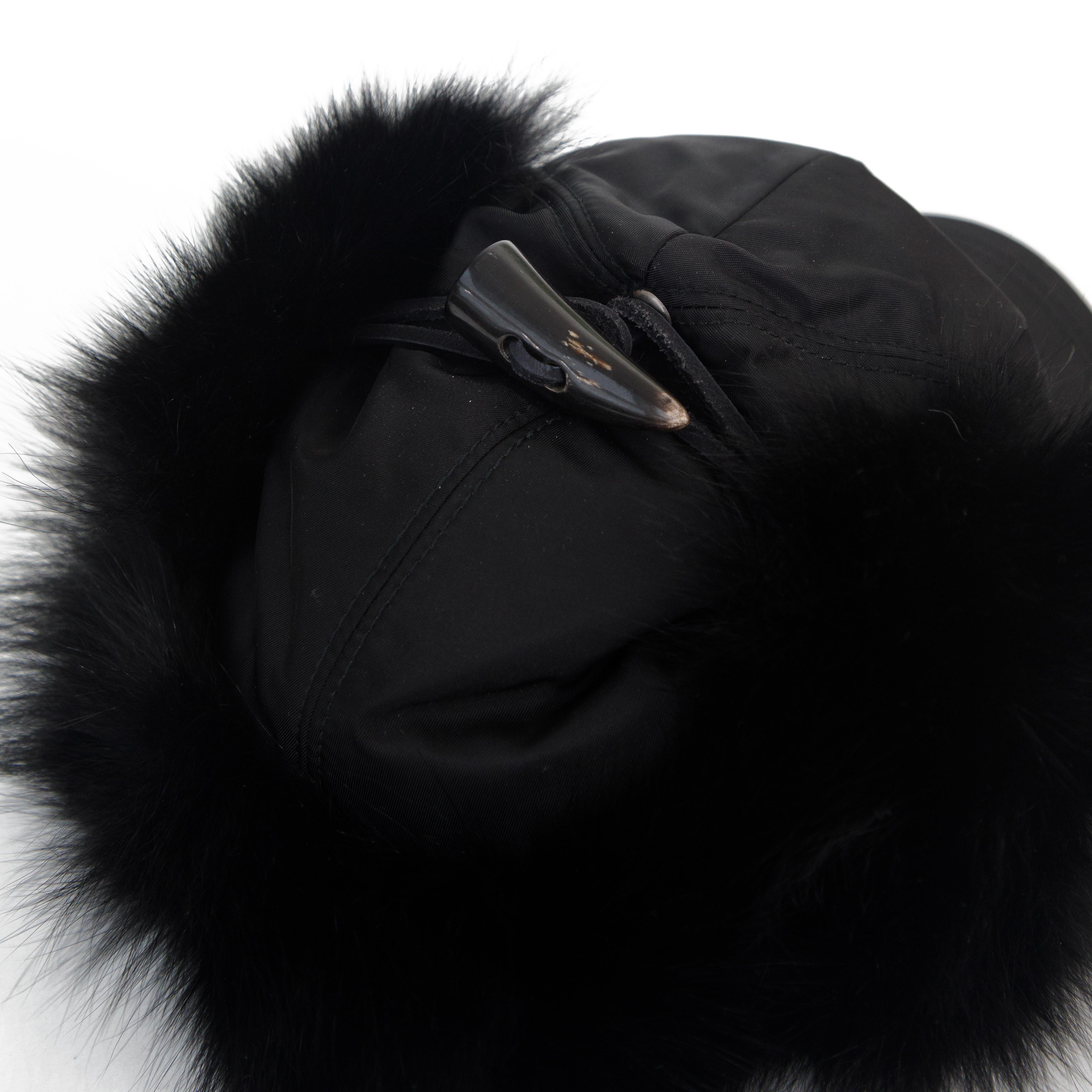 Women's Dsquared2 St Moritz Logo Fox Fur Cap For Sale