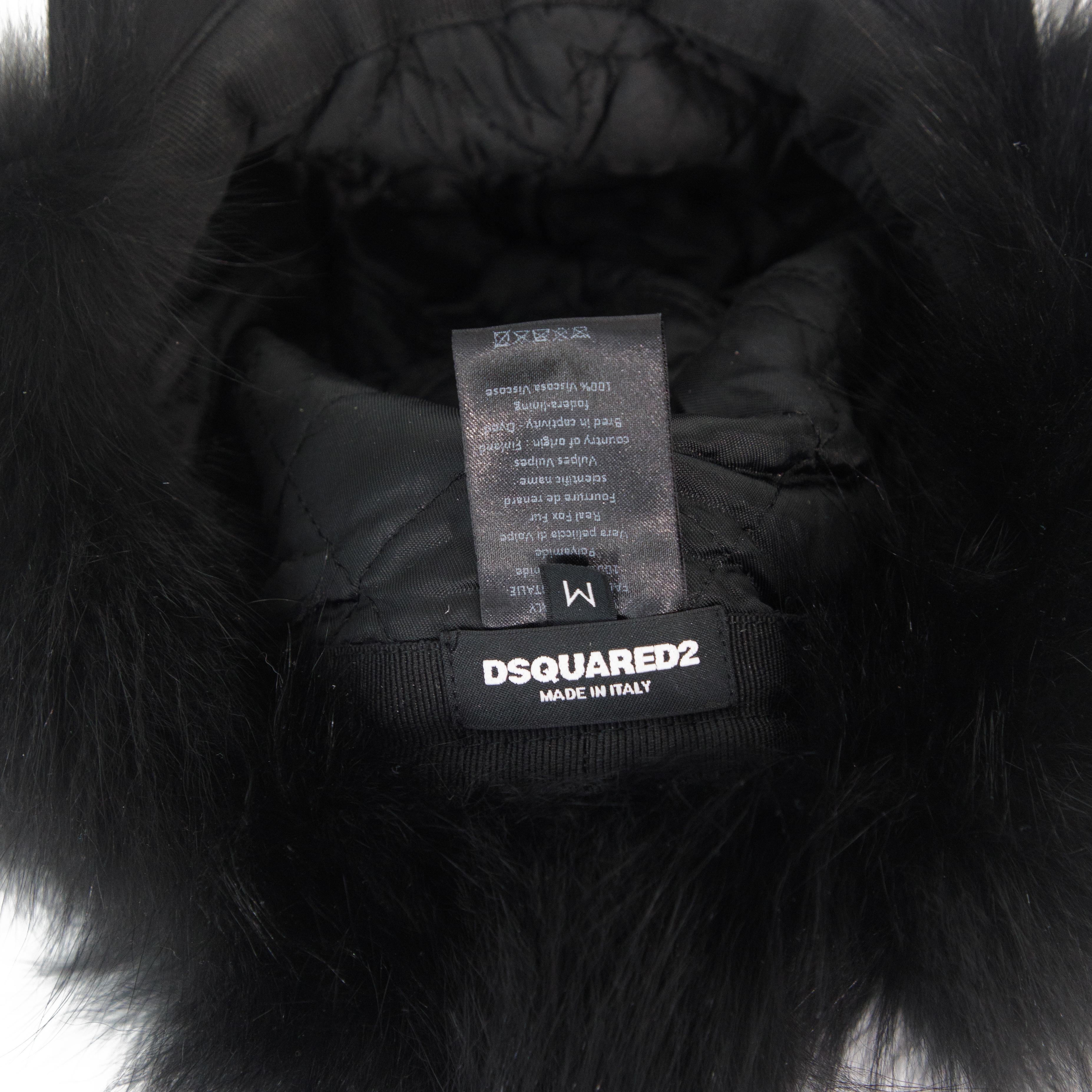 Dsquared2 St Moritz Logo Fox Fur Cap For Sale 1