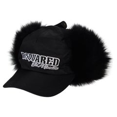 Dsquared2 St Moritz Logo Fox Fur Cap