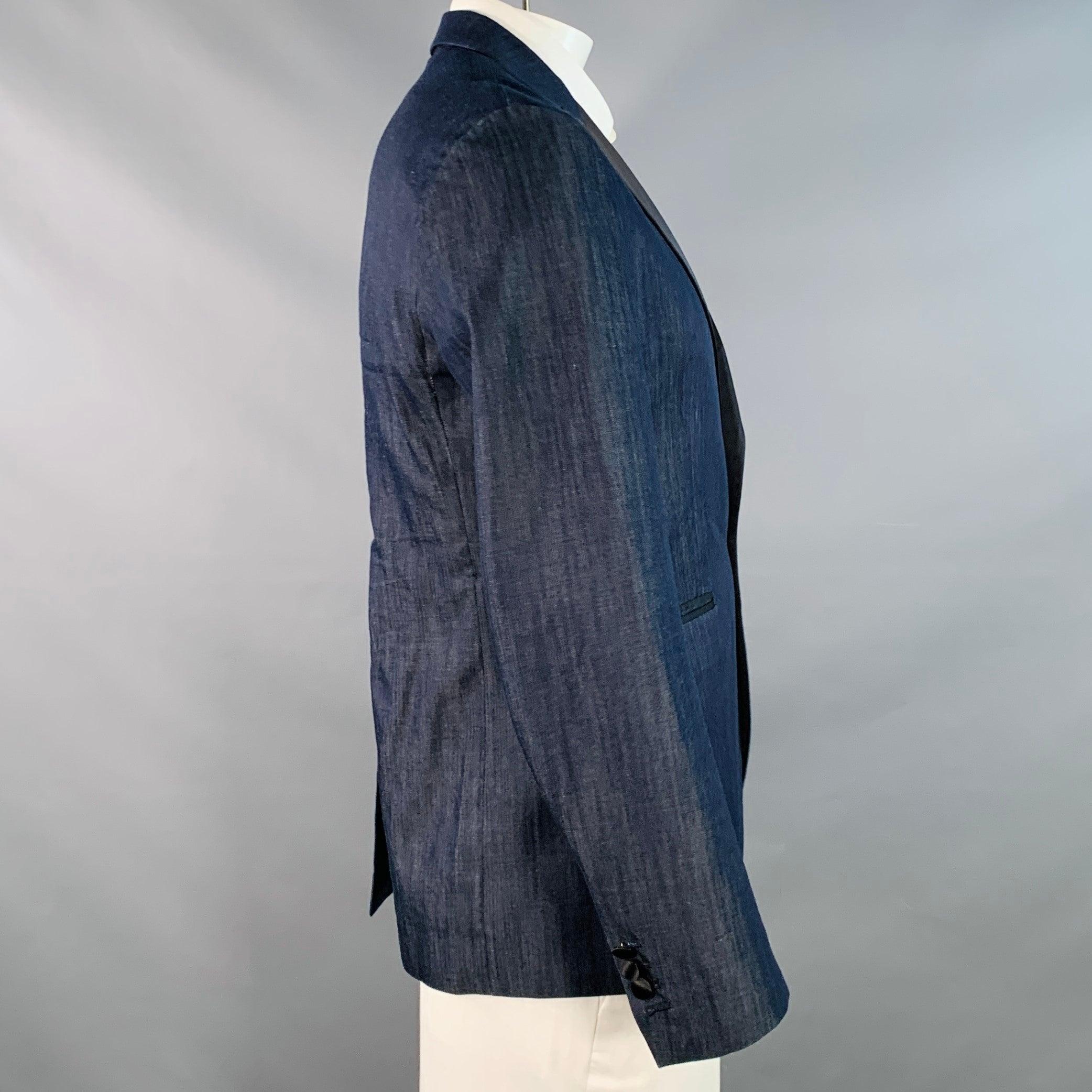 Nero DSQUARED2 TOKYO - Cappotto sportivo con risvolto a punta in cotone nero indaco Taglia 42 in vendita