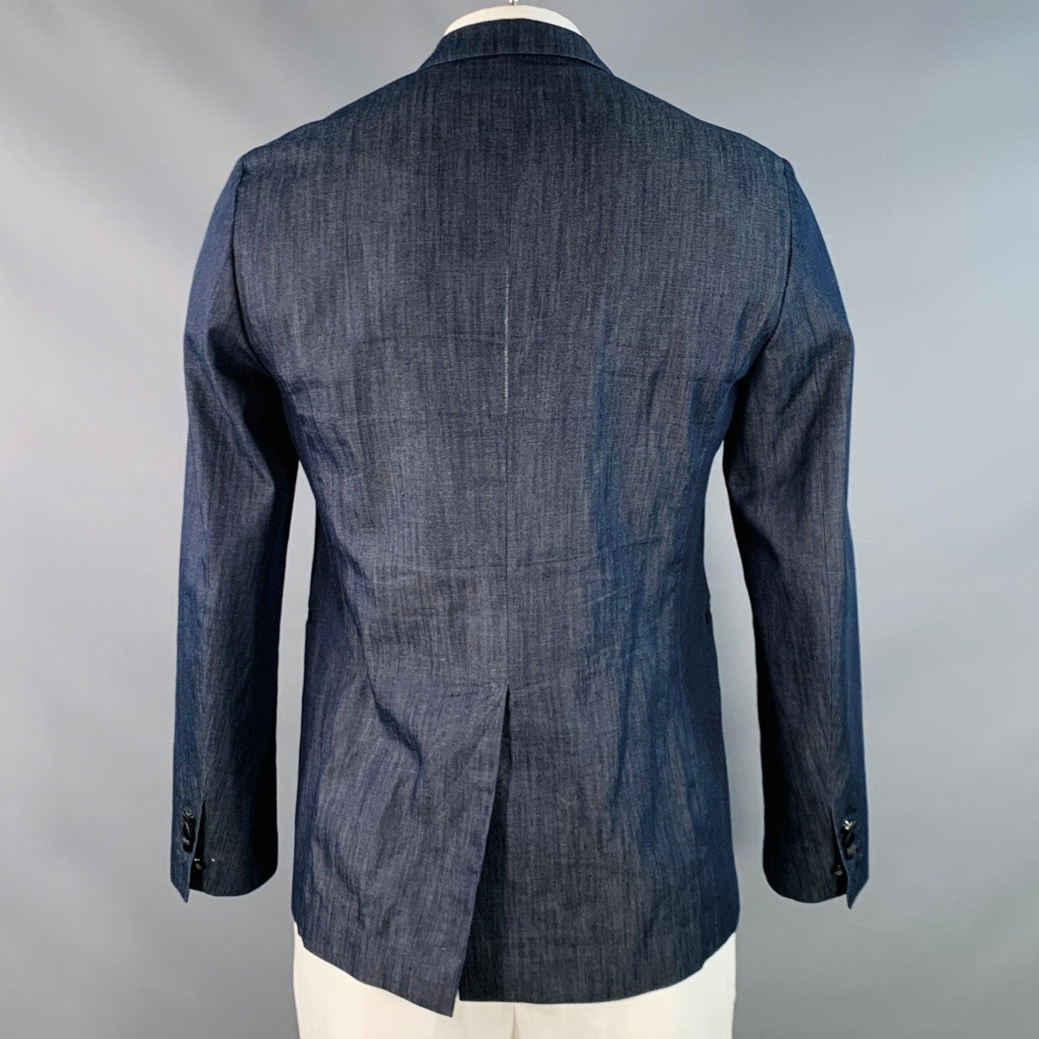 DSQUARED2 TOKYO - Cappotto sportivo con risvolto a punta in cotone nero indaco Taglia 42 In condizioni buone in vendita a San Francisco, CA